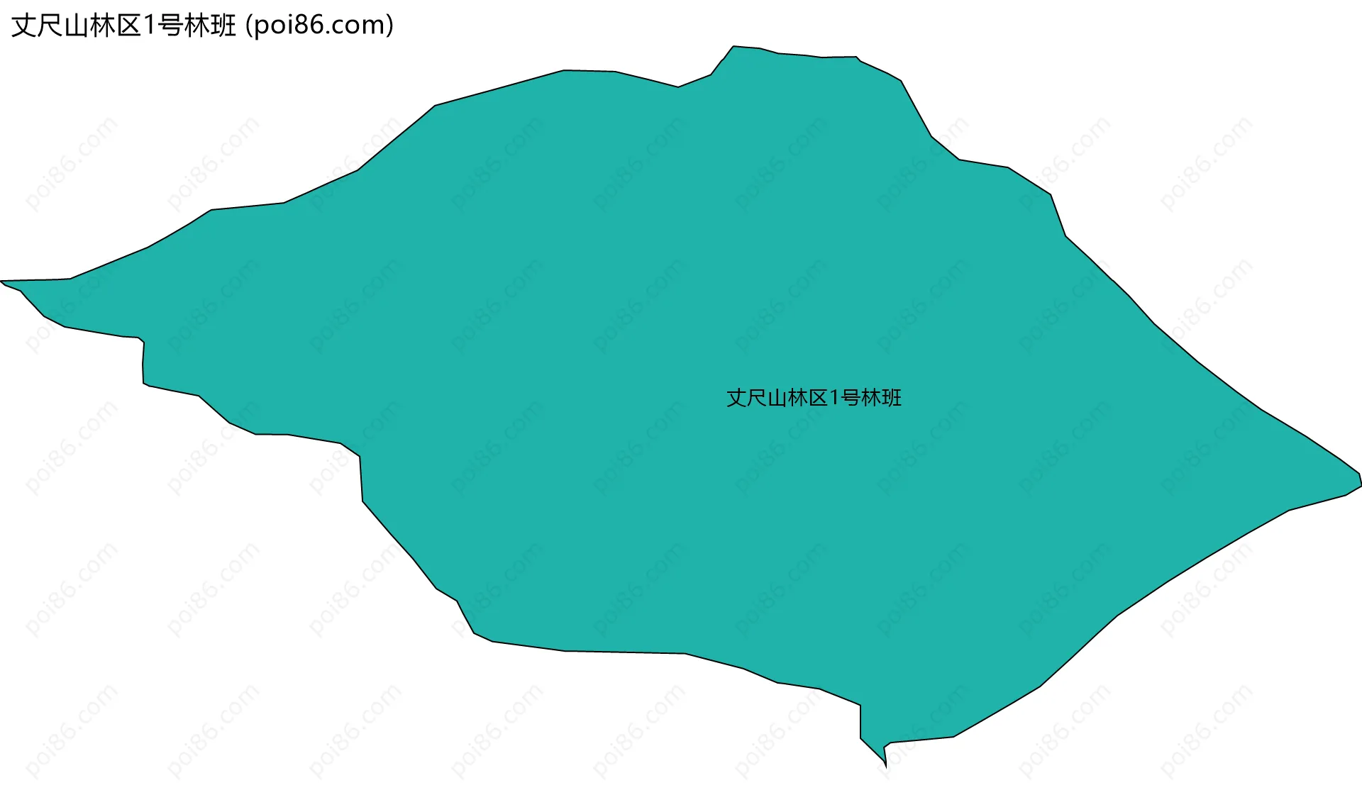 丈尺山林区1号林班边界地图