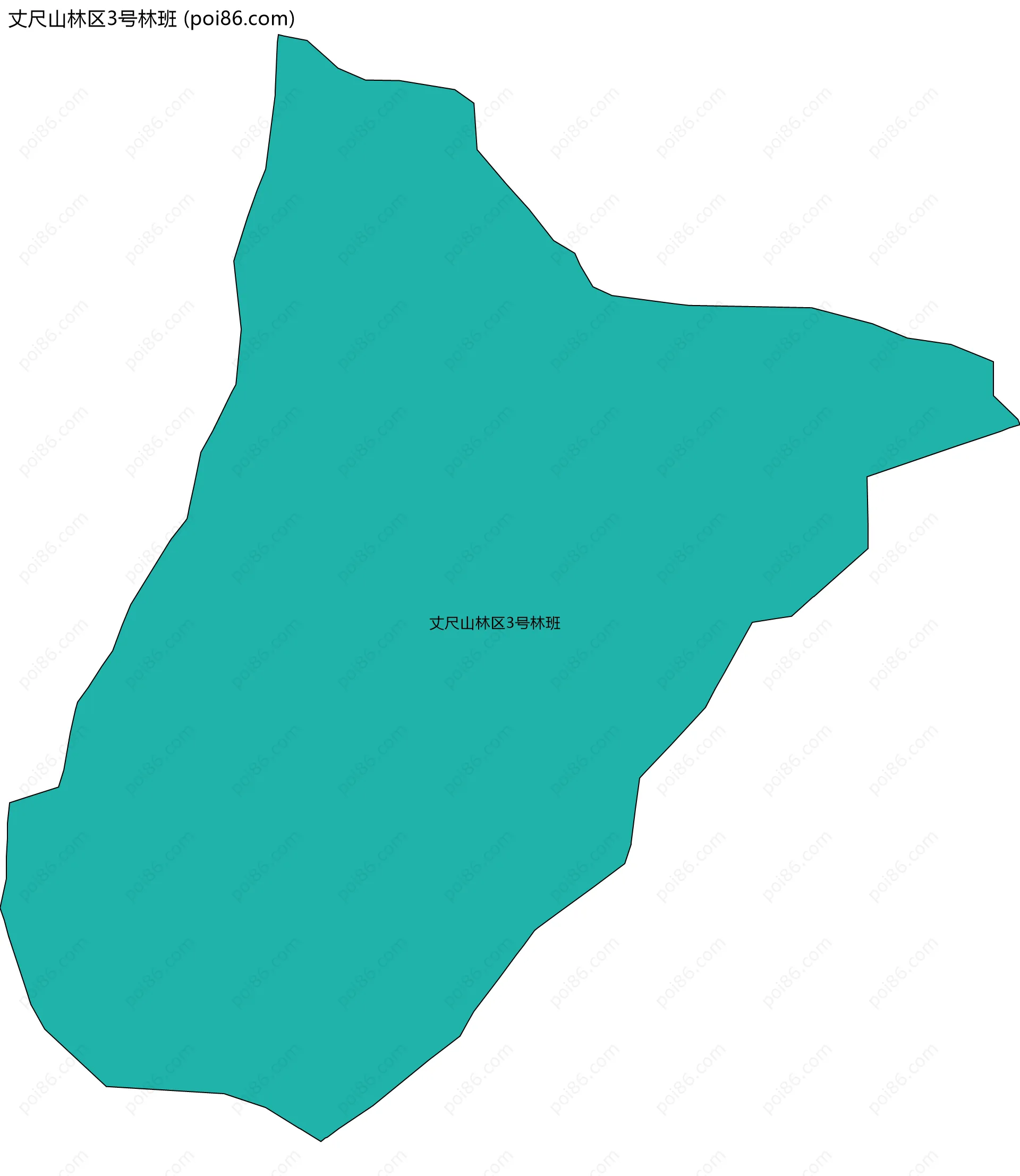 丈尺山林区3号林班边界地图