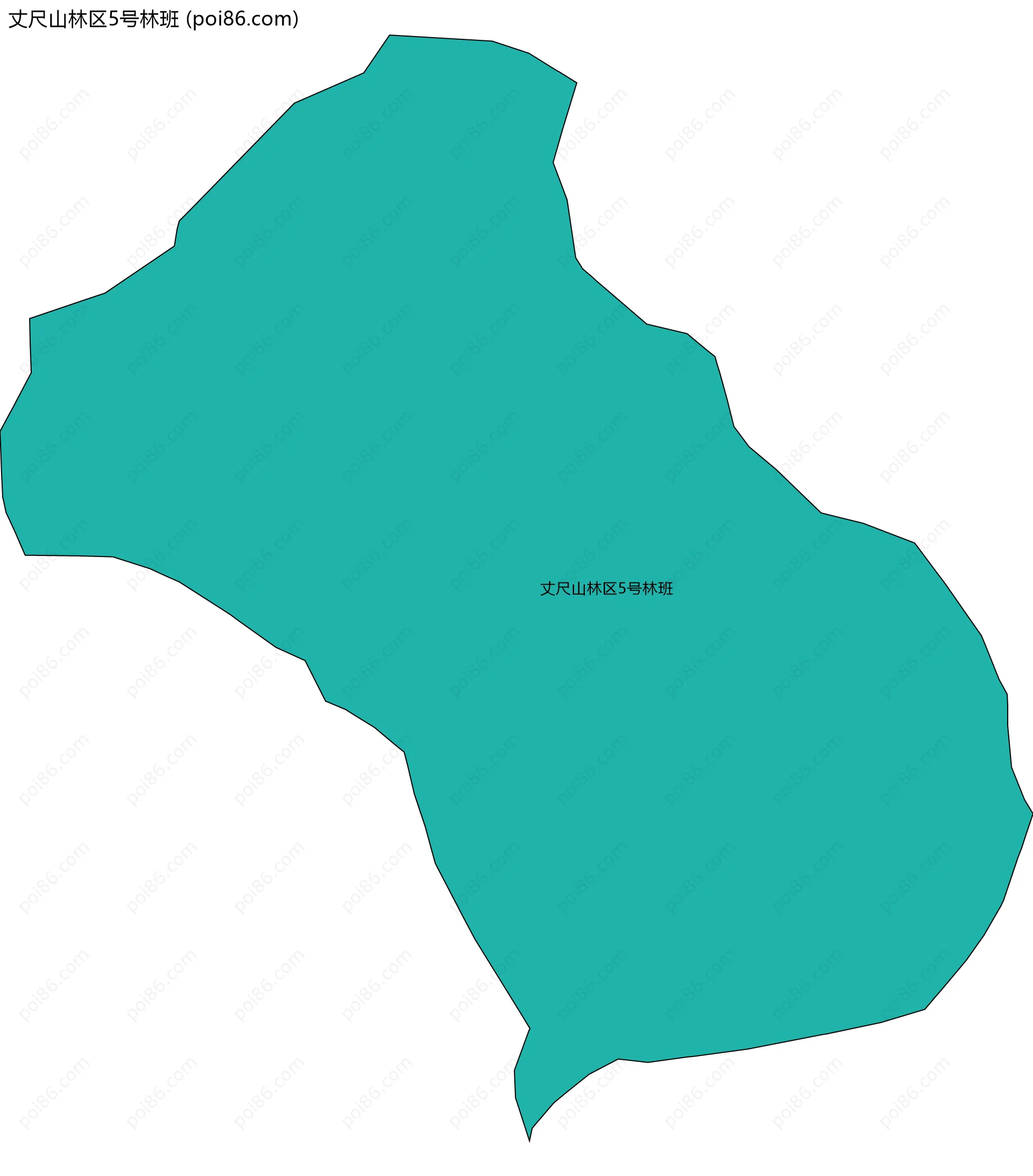 丈尺山林区5号林班边界地图