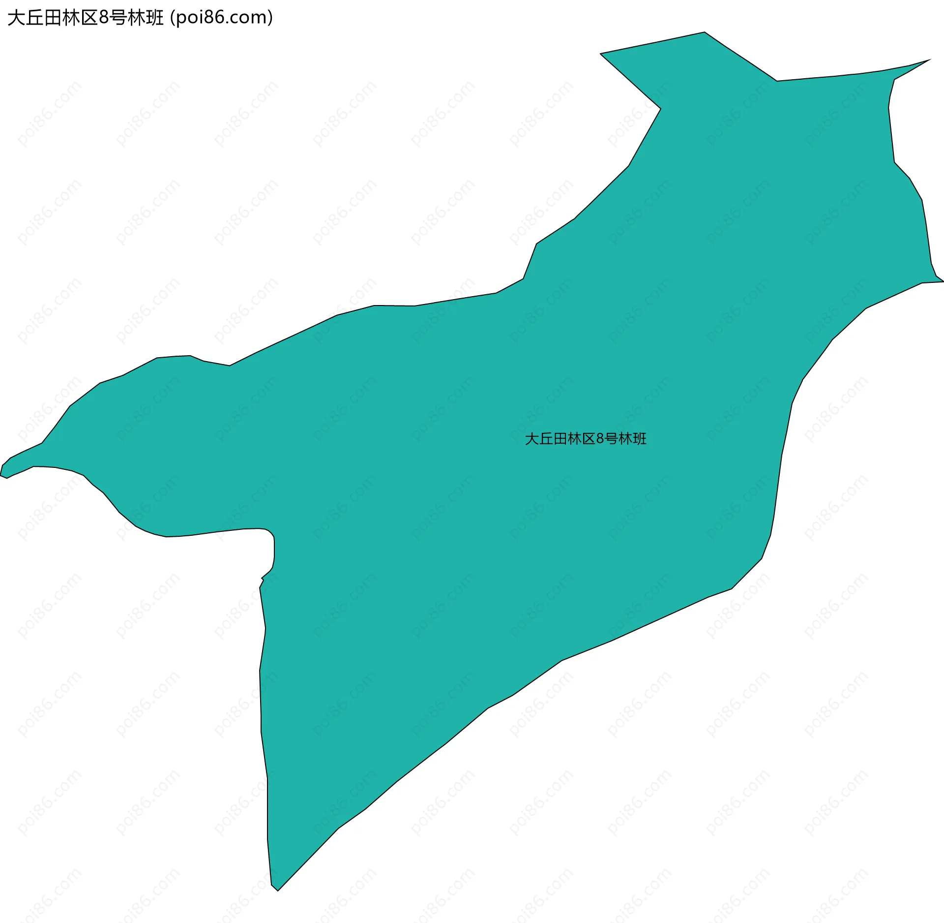 大丘田林区8号林班边界地图