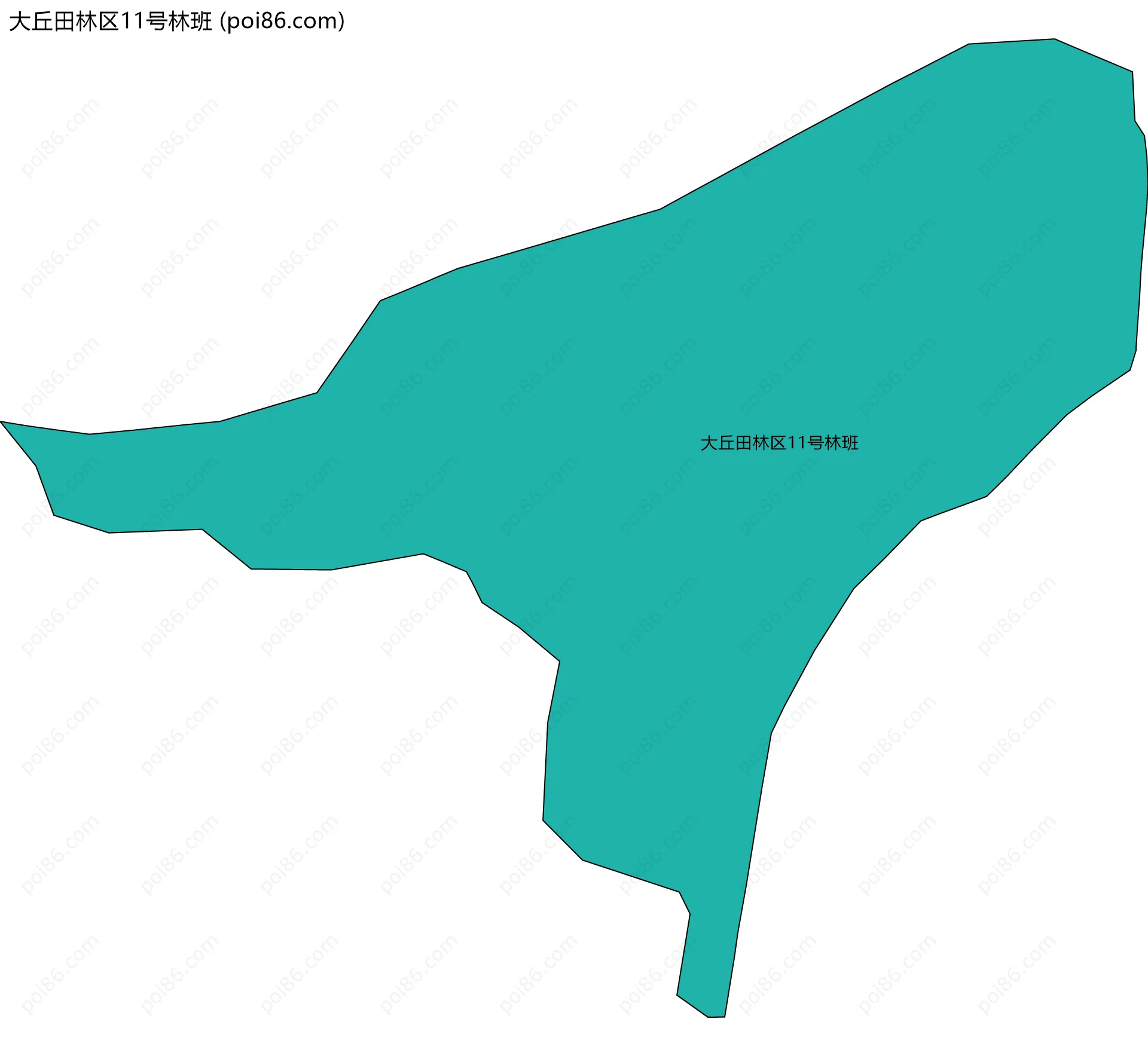 大丘田林区11号林班边界地图