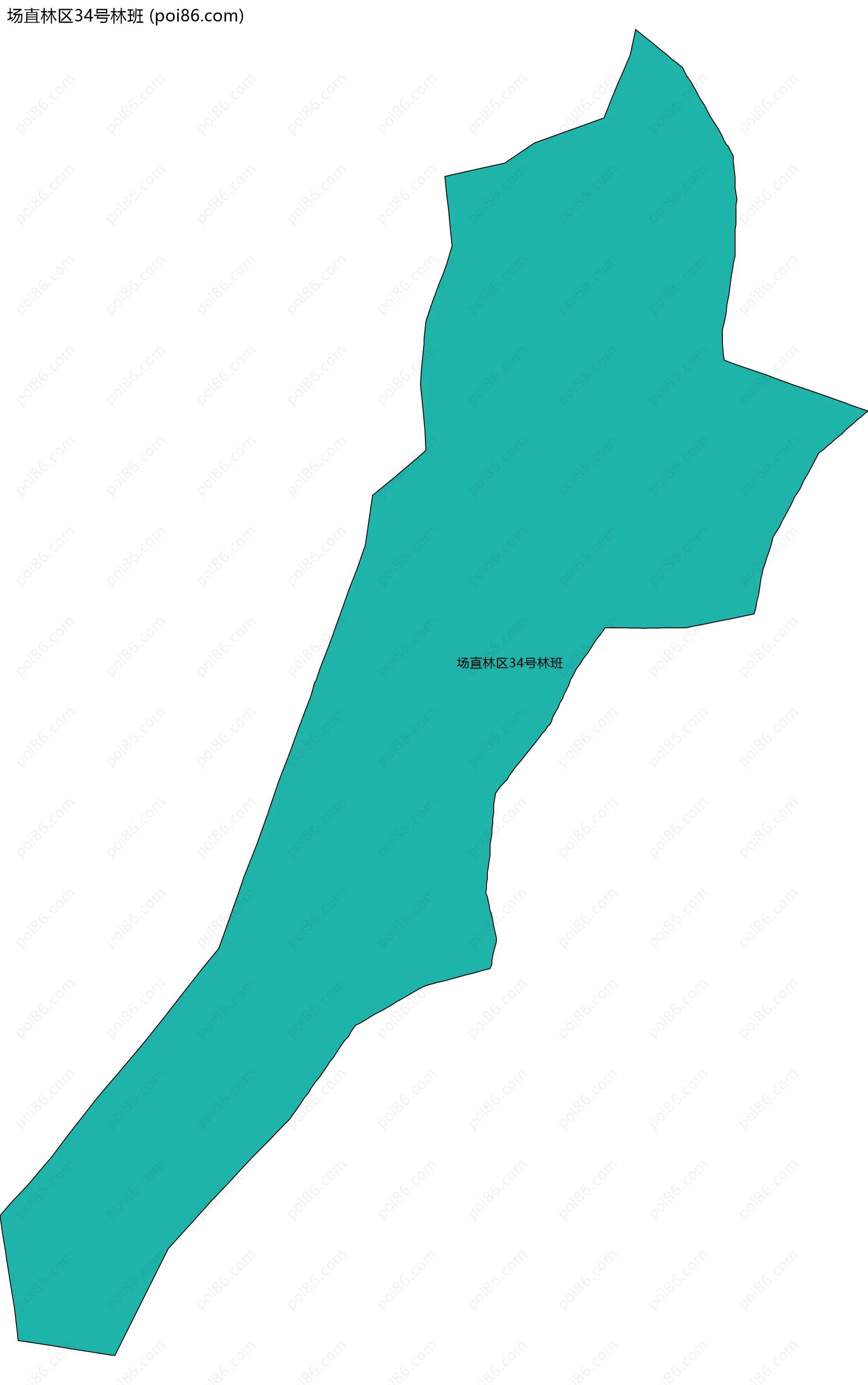 场直林区34号林班边界地图