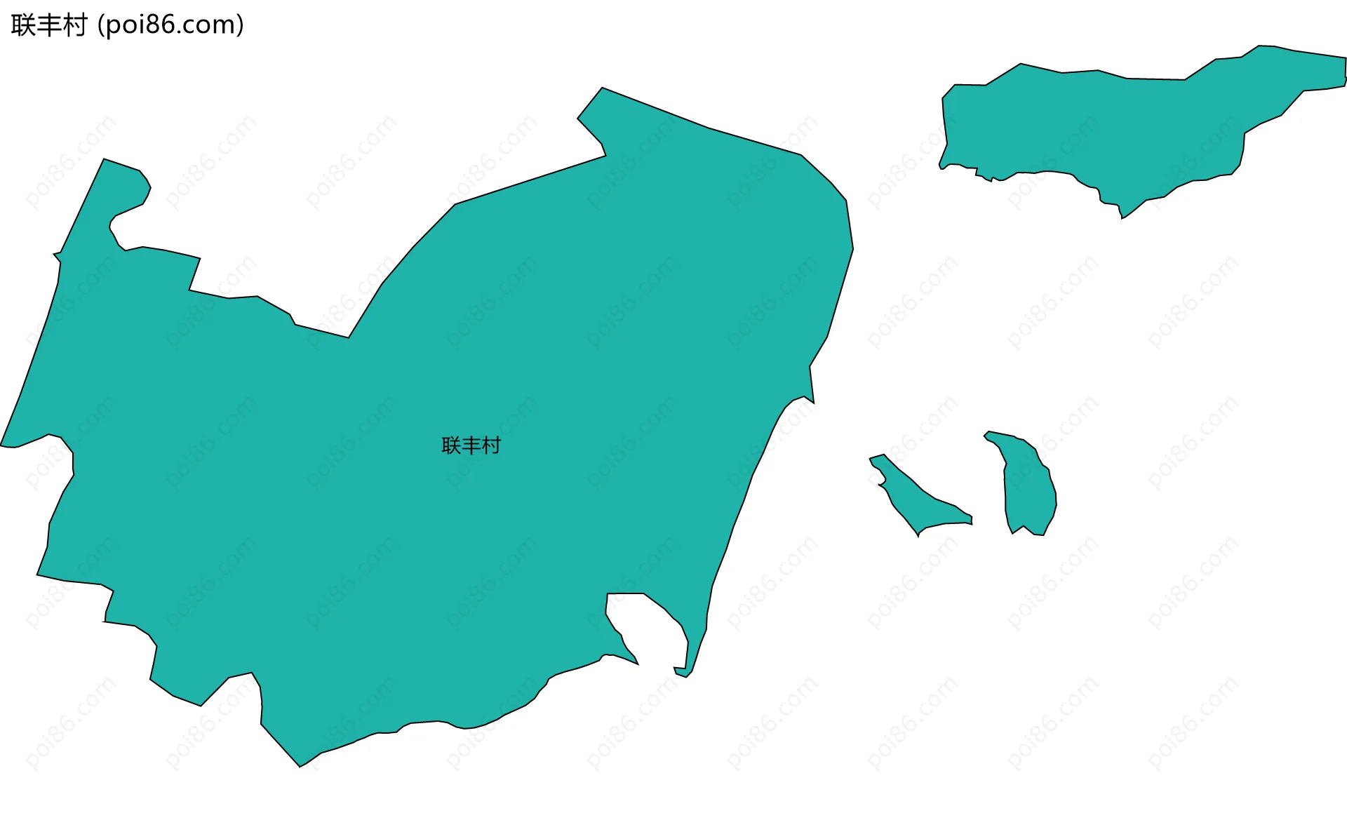 联丰村边界地图