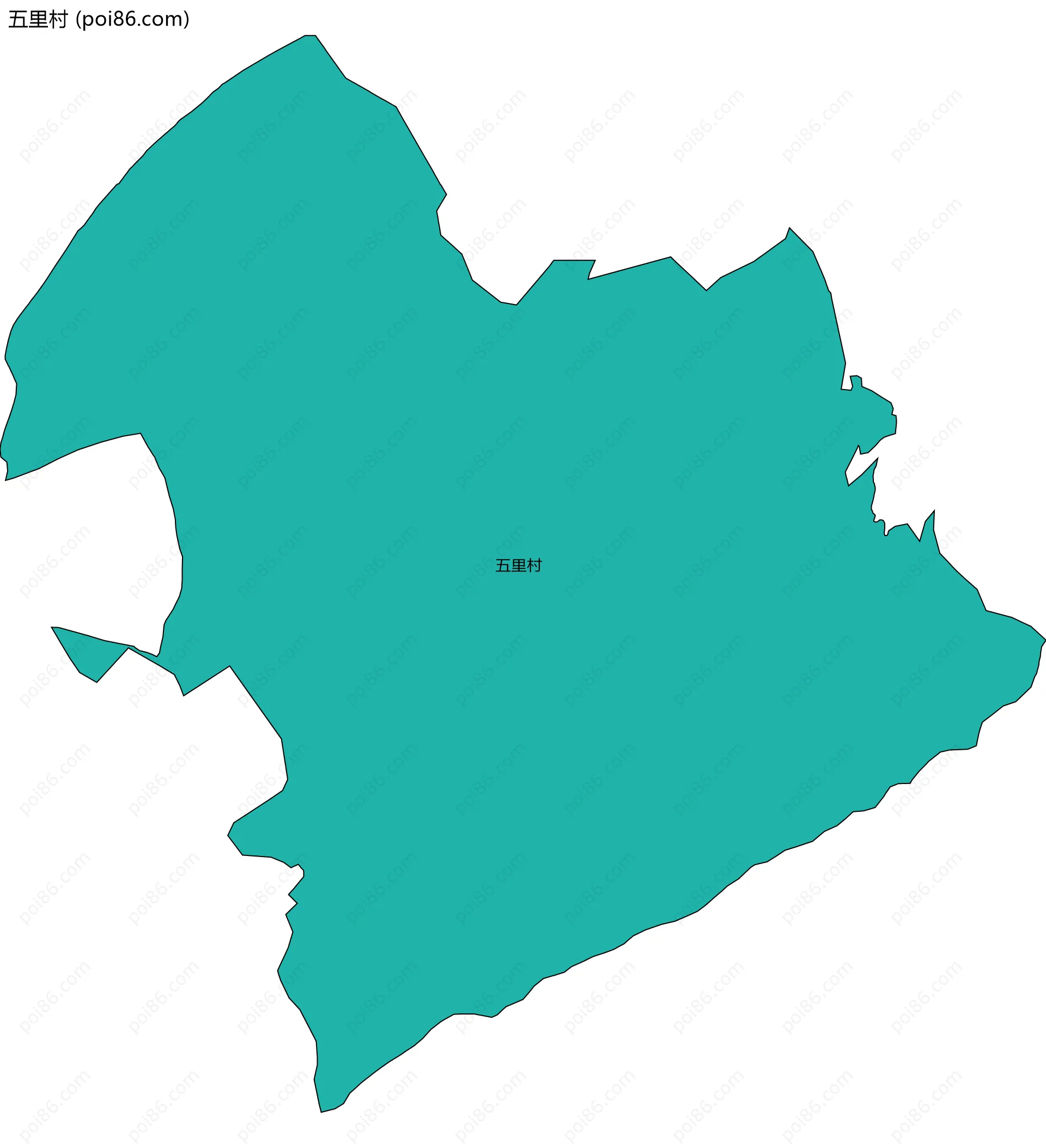 五里村边界地图