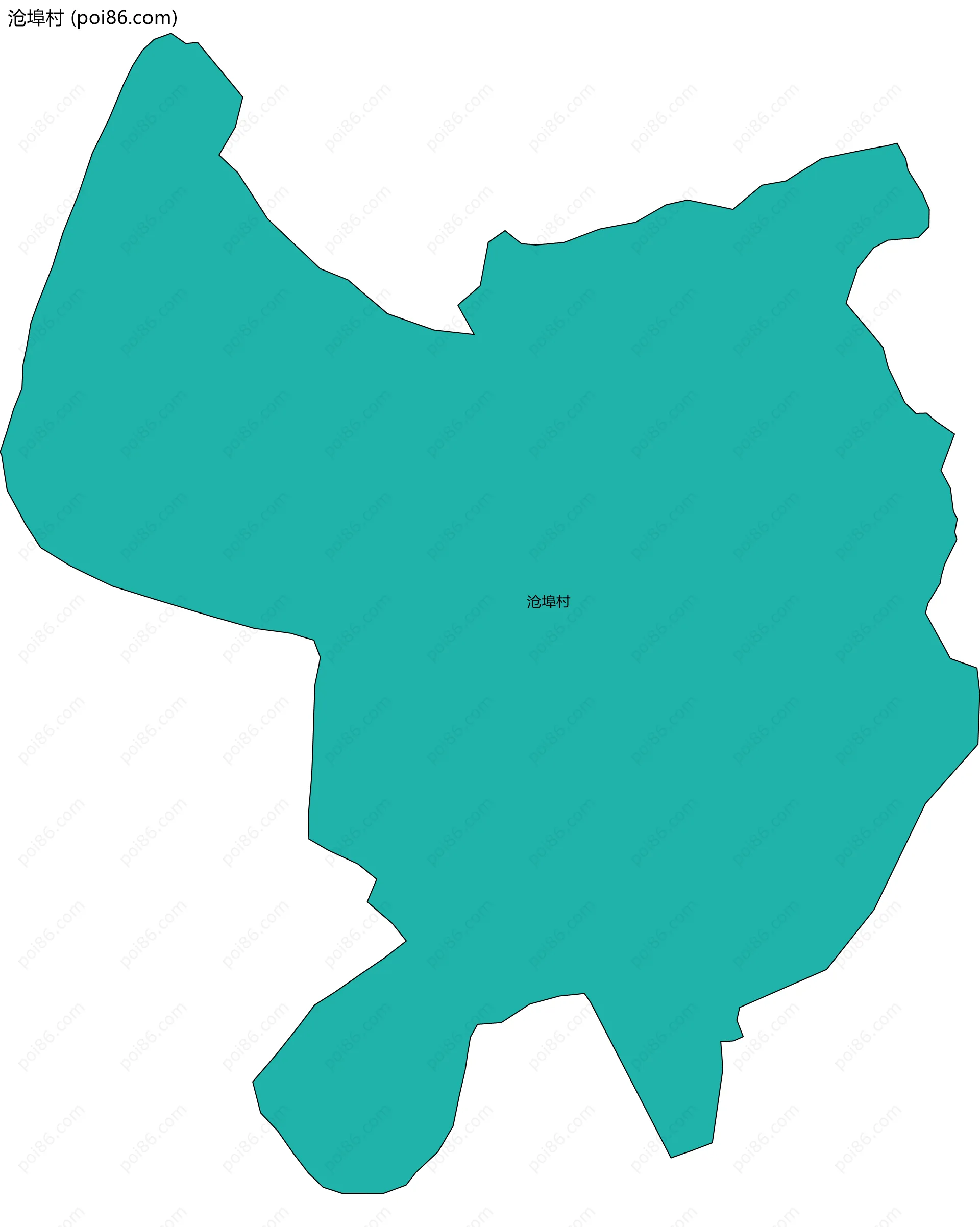 沧埠村边界地图