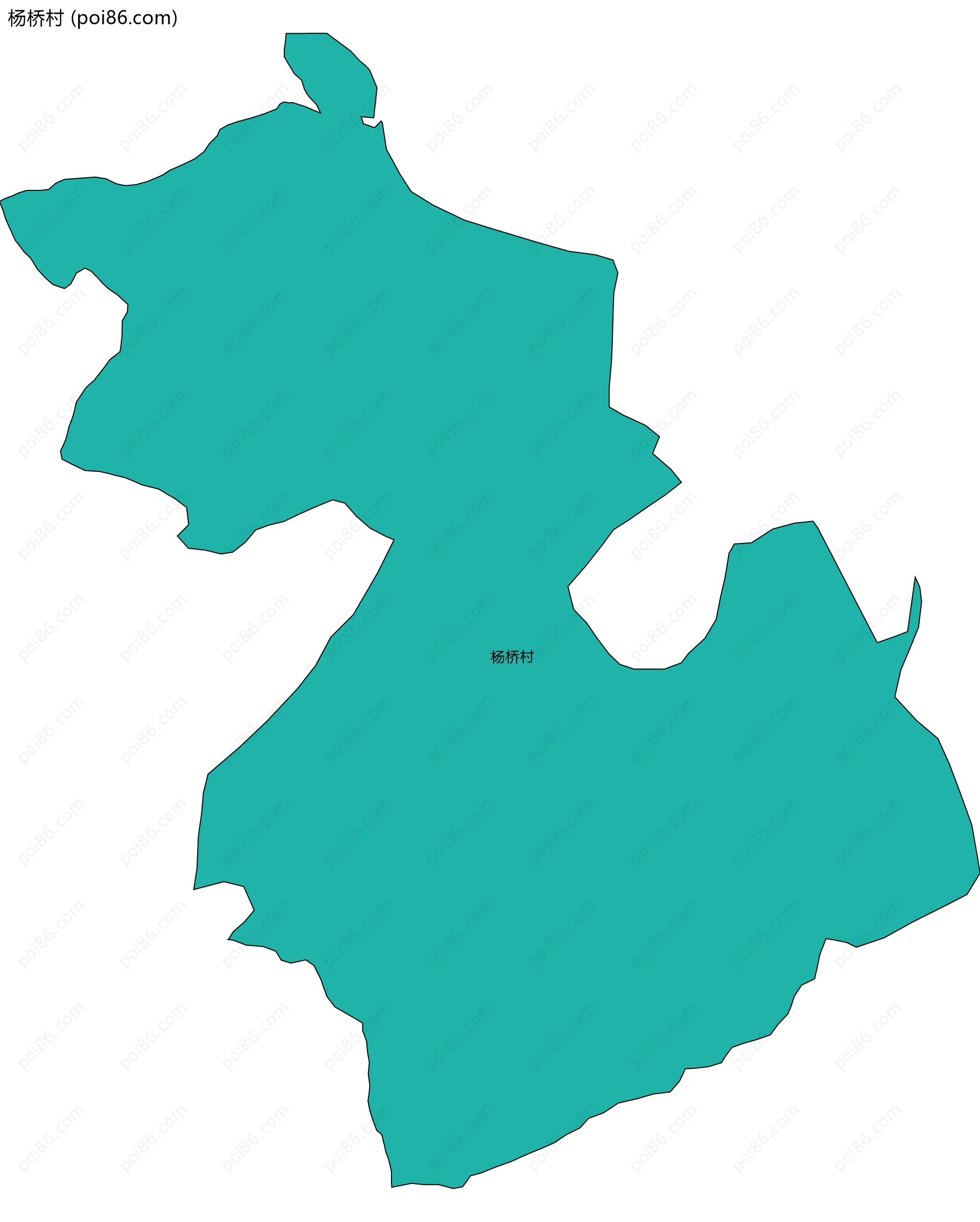 杨桥村边界地图