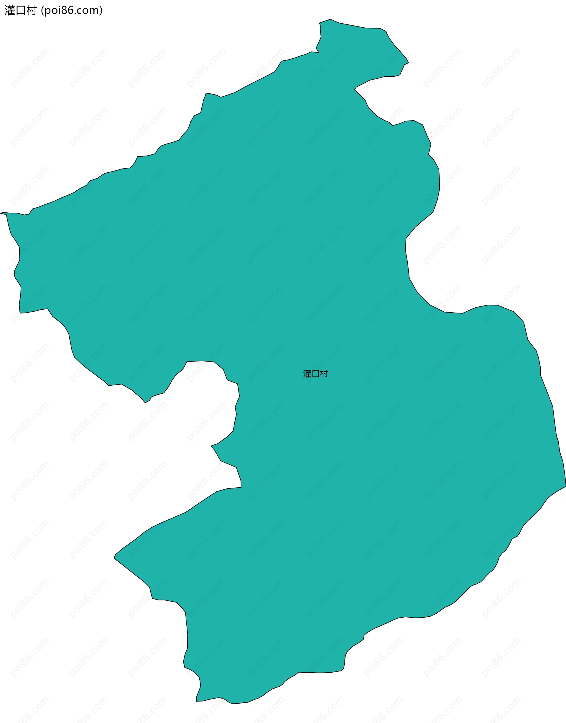灌口村边界地图