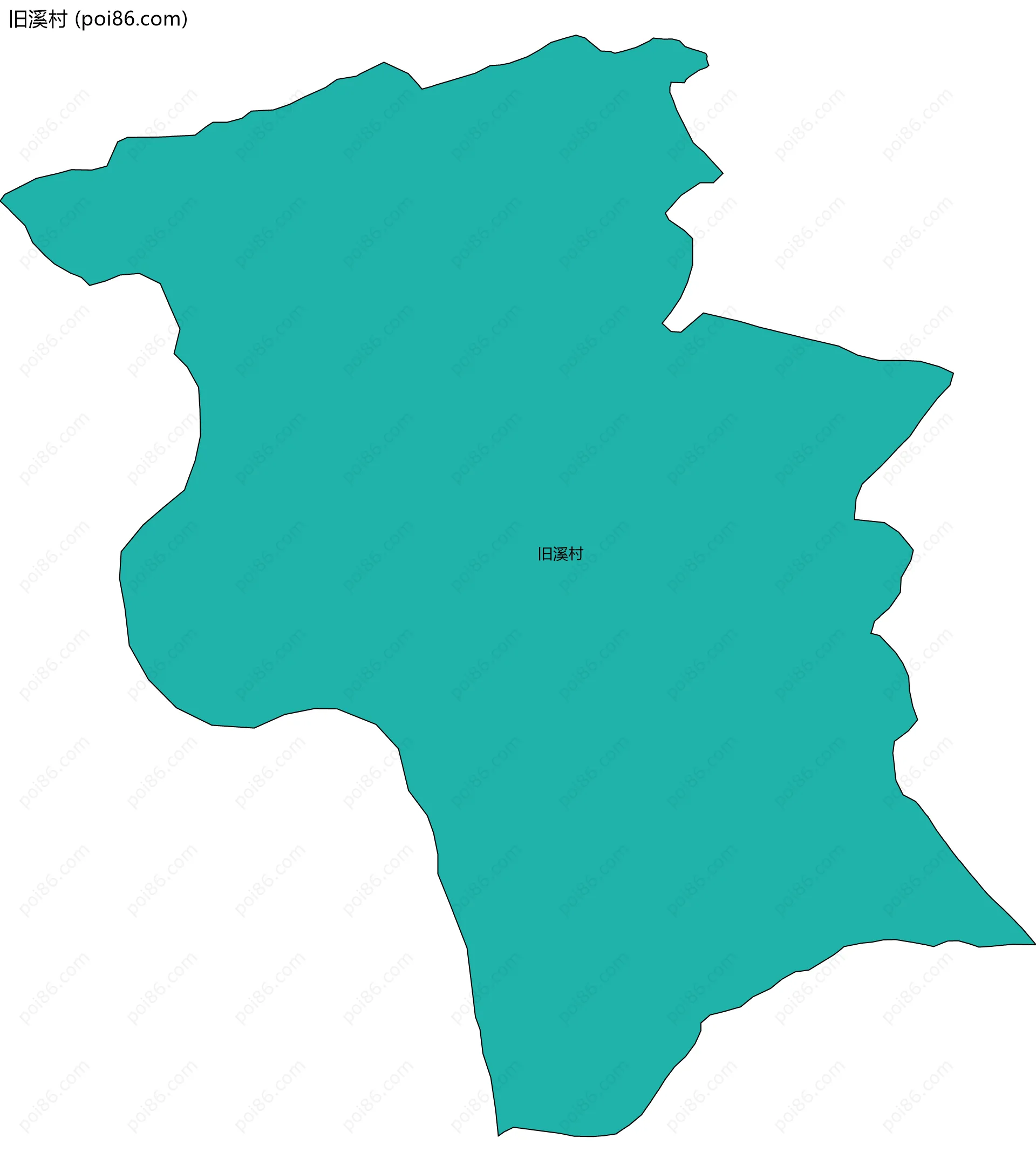旧溪村边界地图