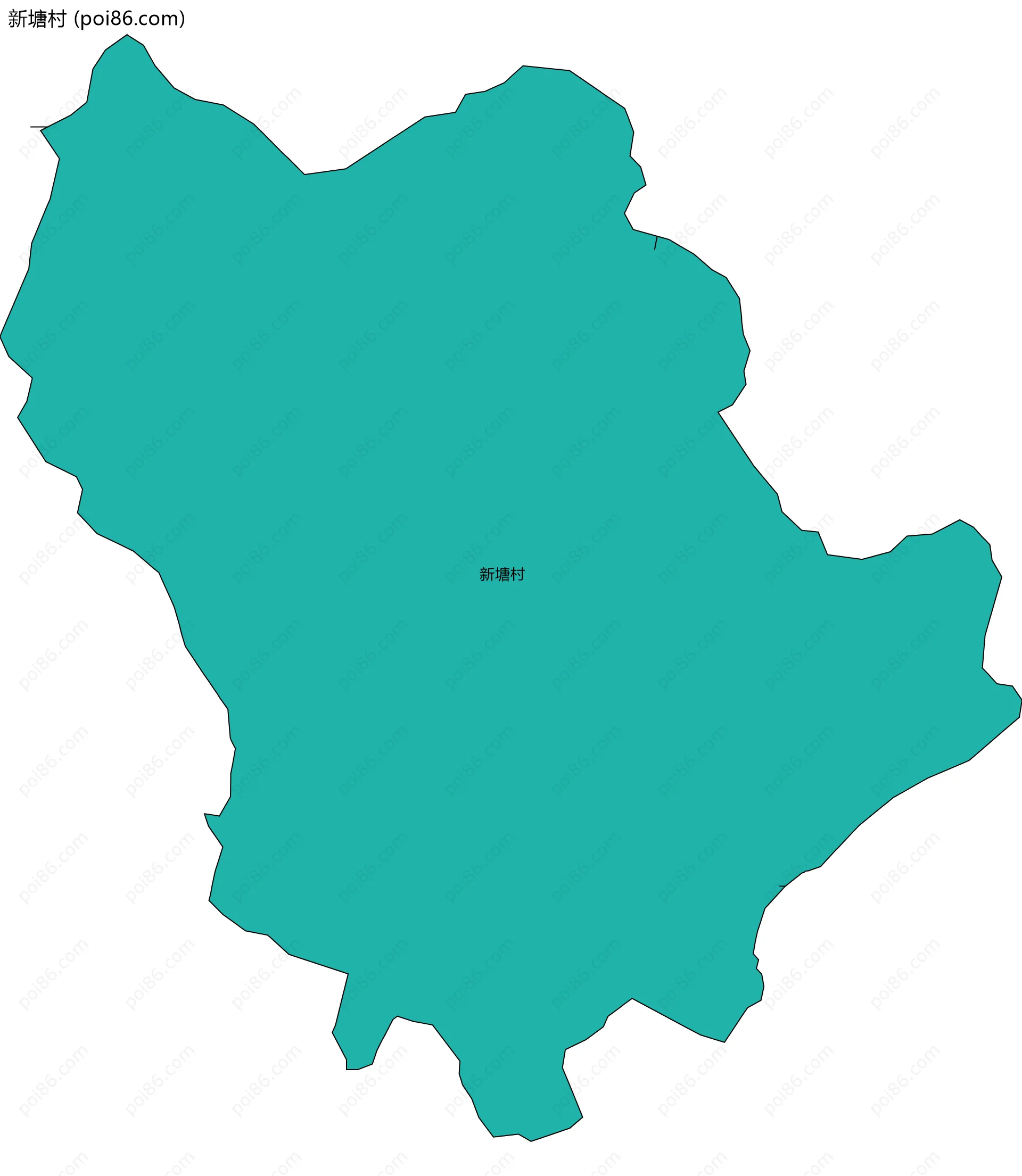 新塘村边界地图