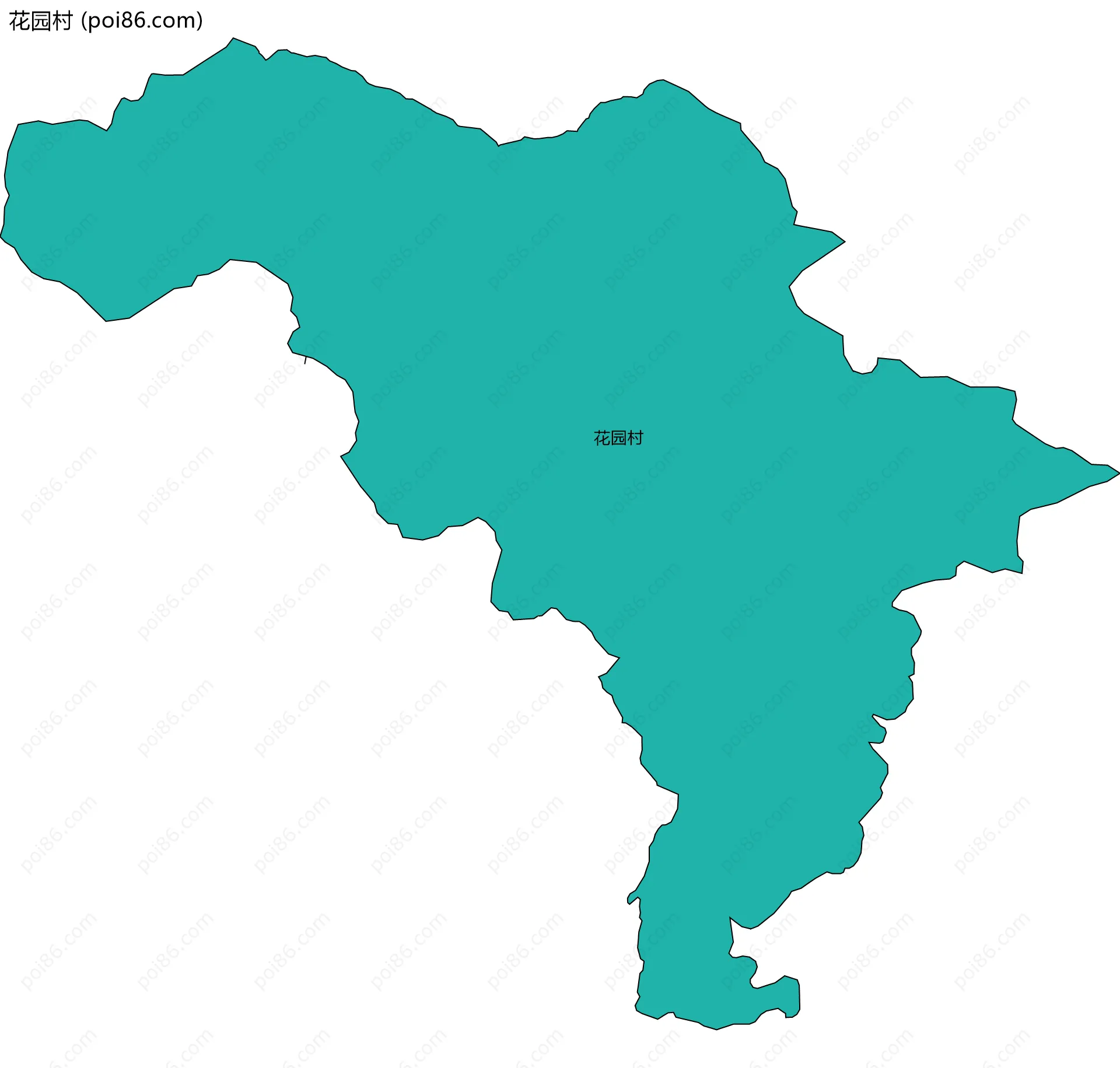 花园村边界地图