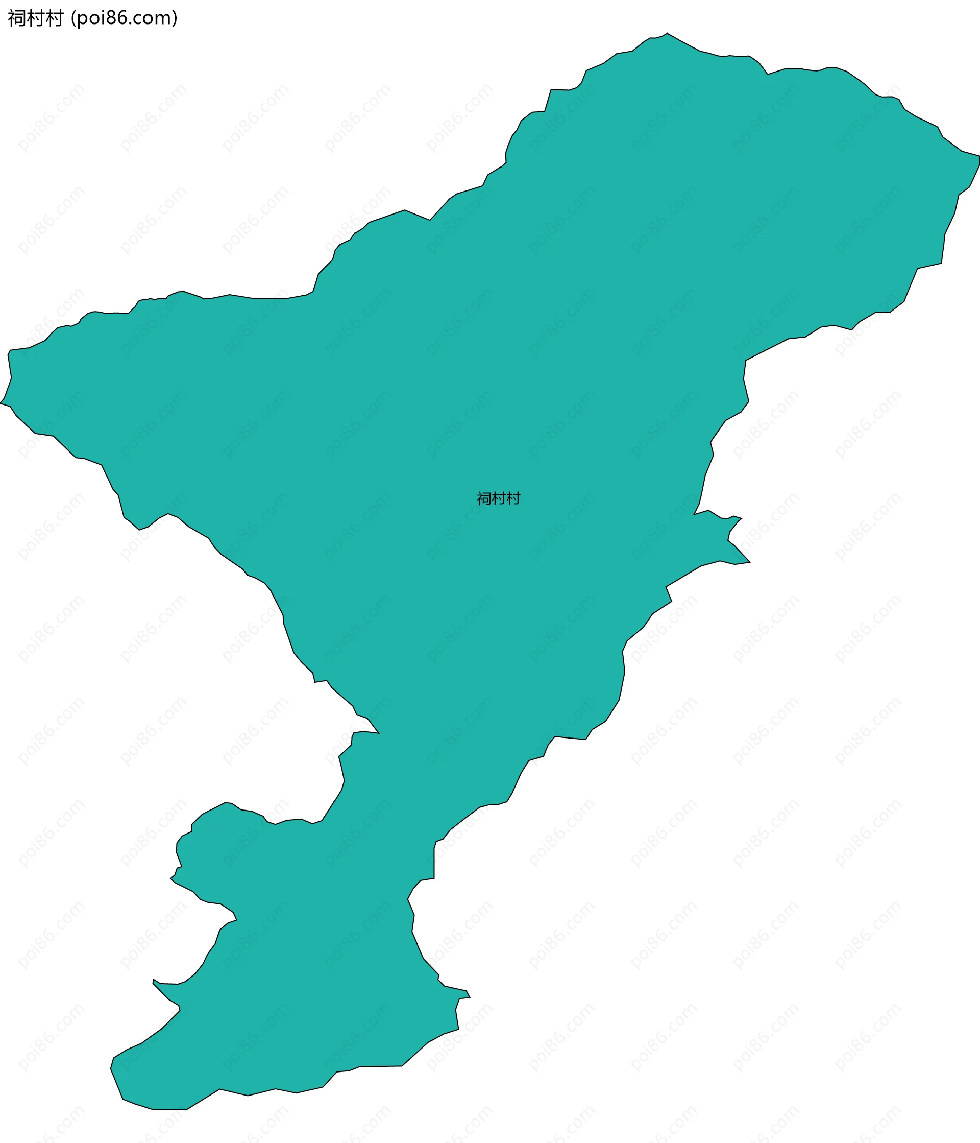 祠村村边界地图