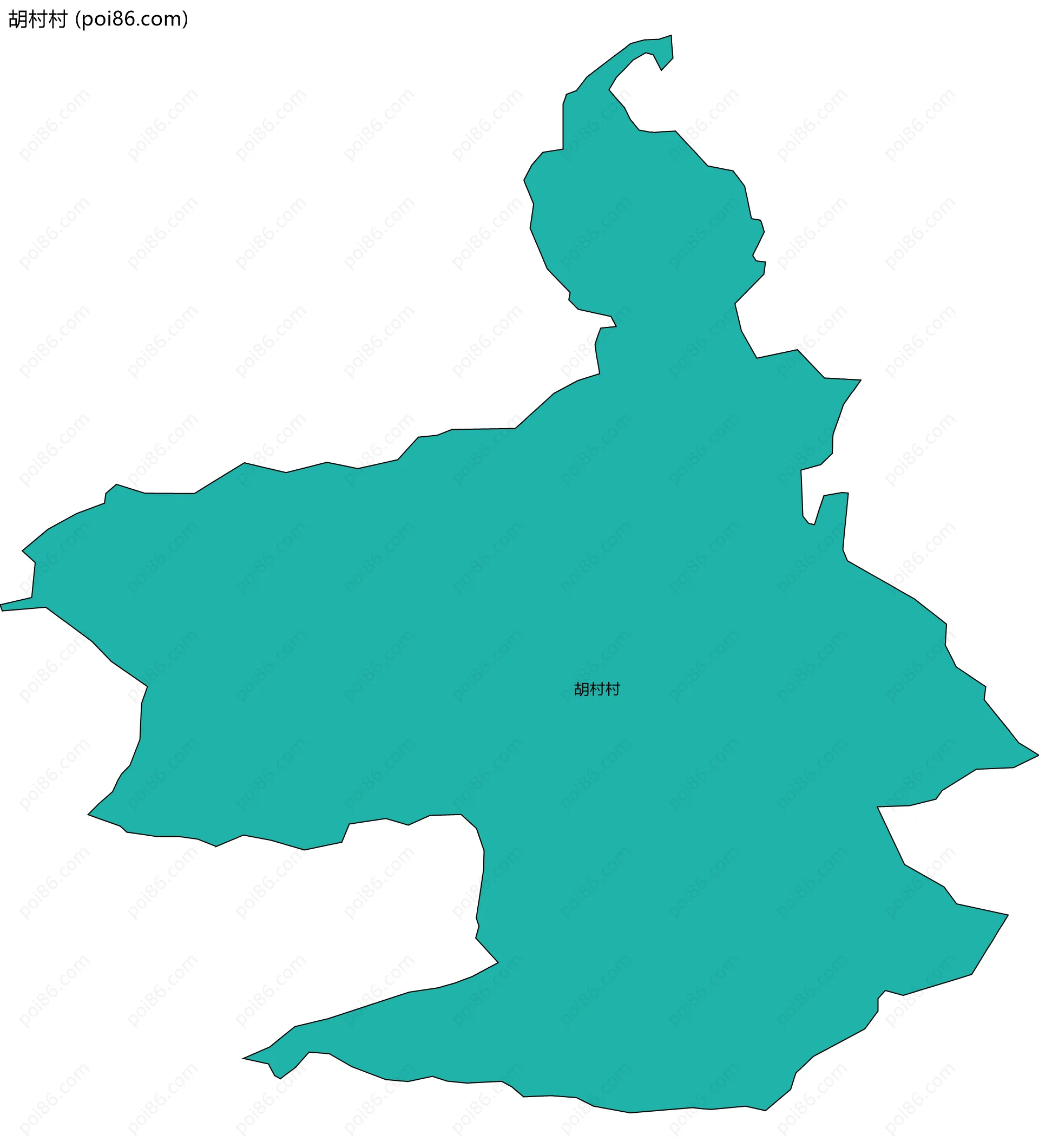 胡村村边界地图