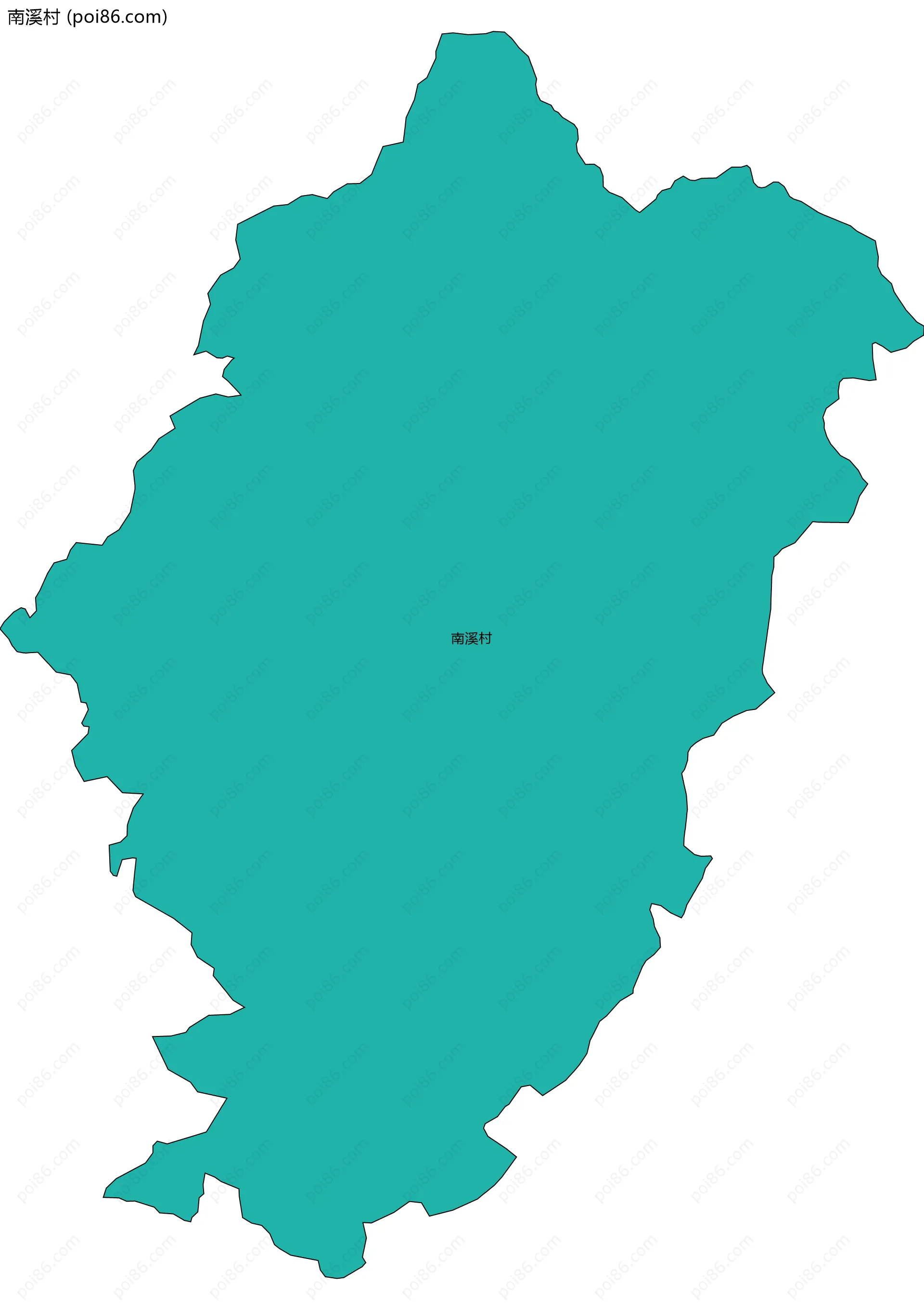 南溪村边界地图