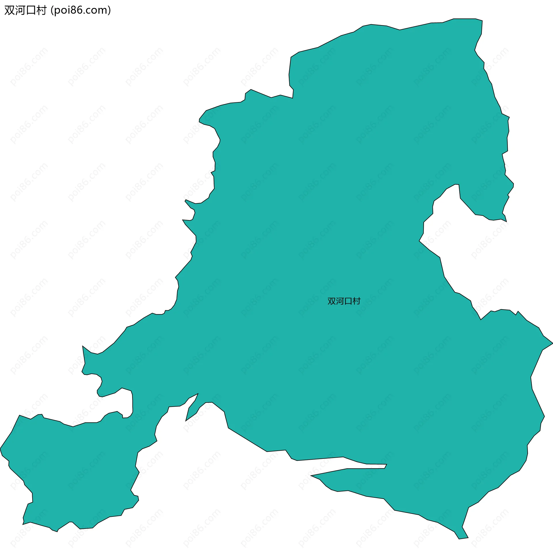 双河口村边界地图