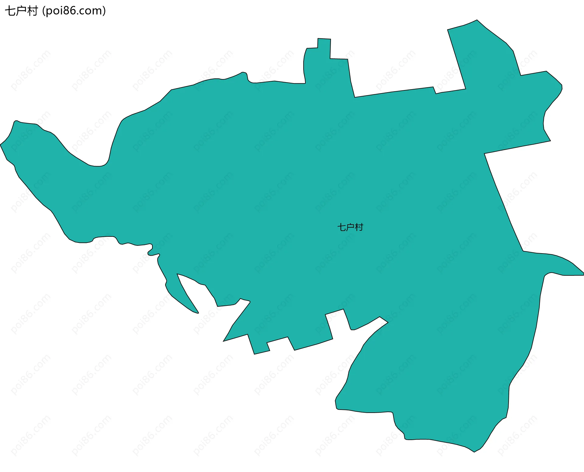 七户村边界地图