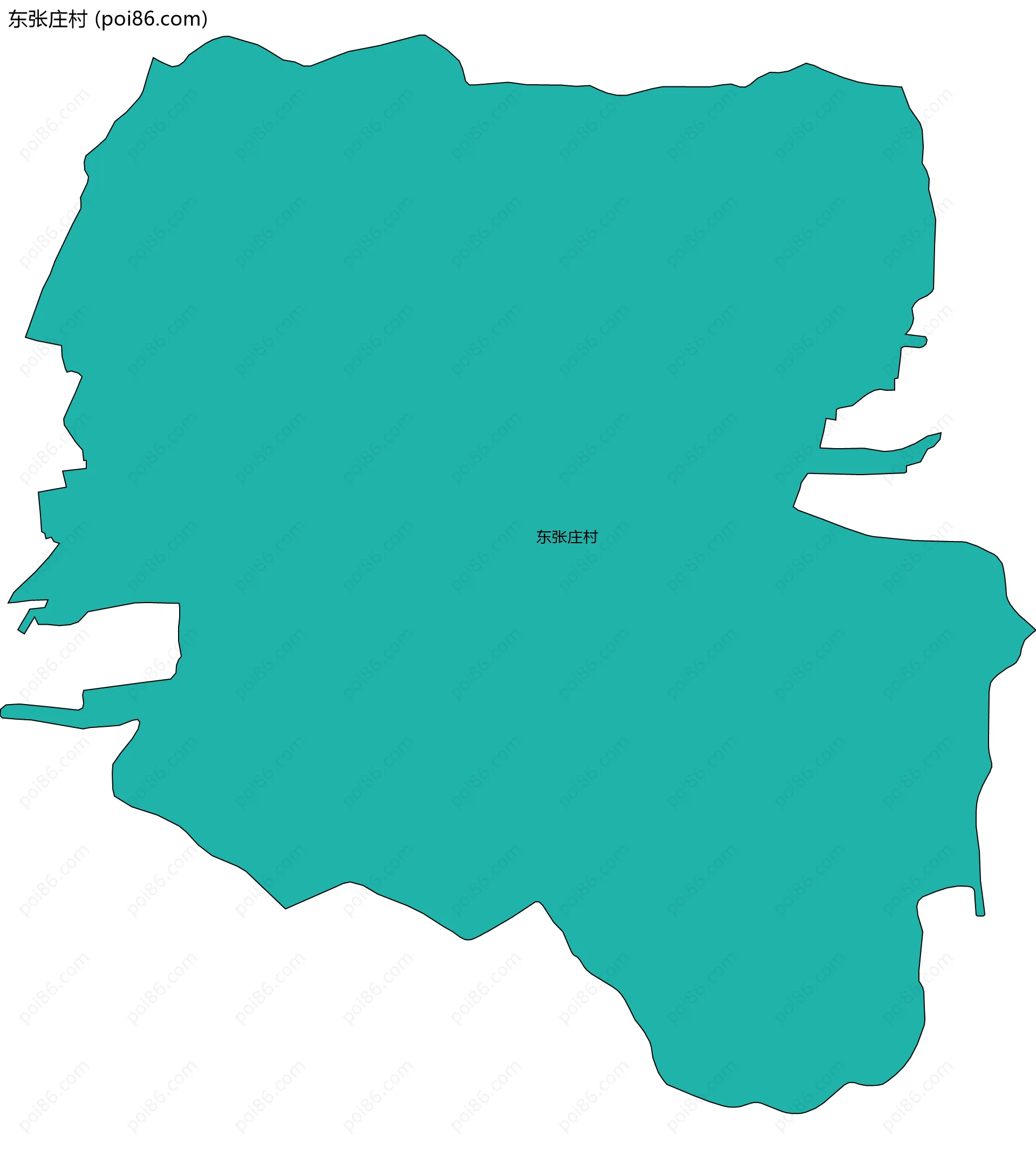 东张庄村边界地图