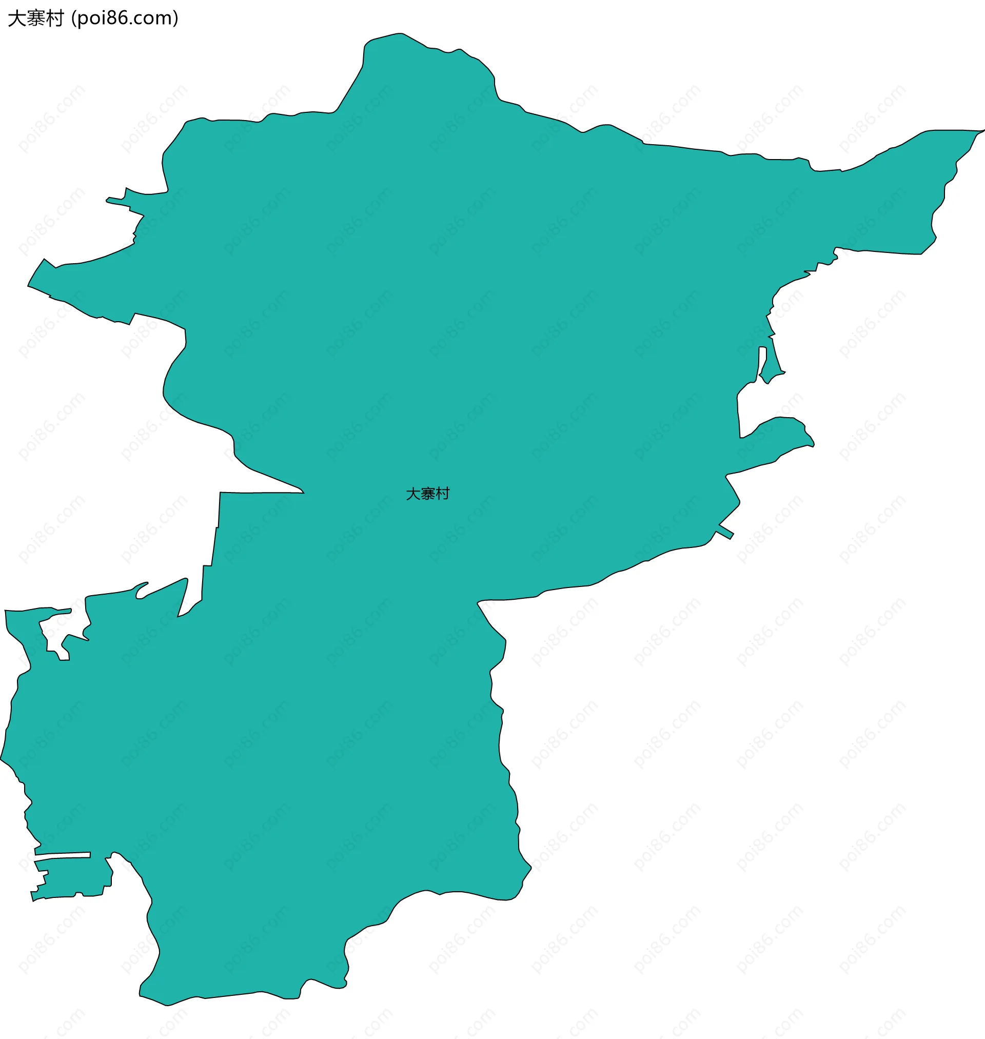 大寨村边界地图