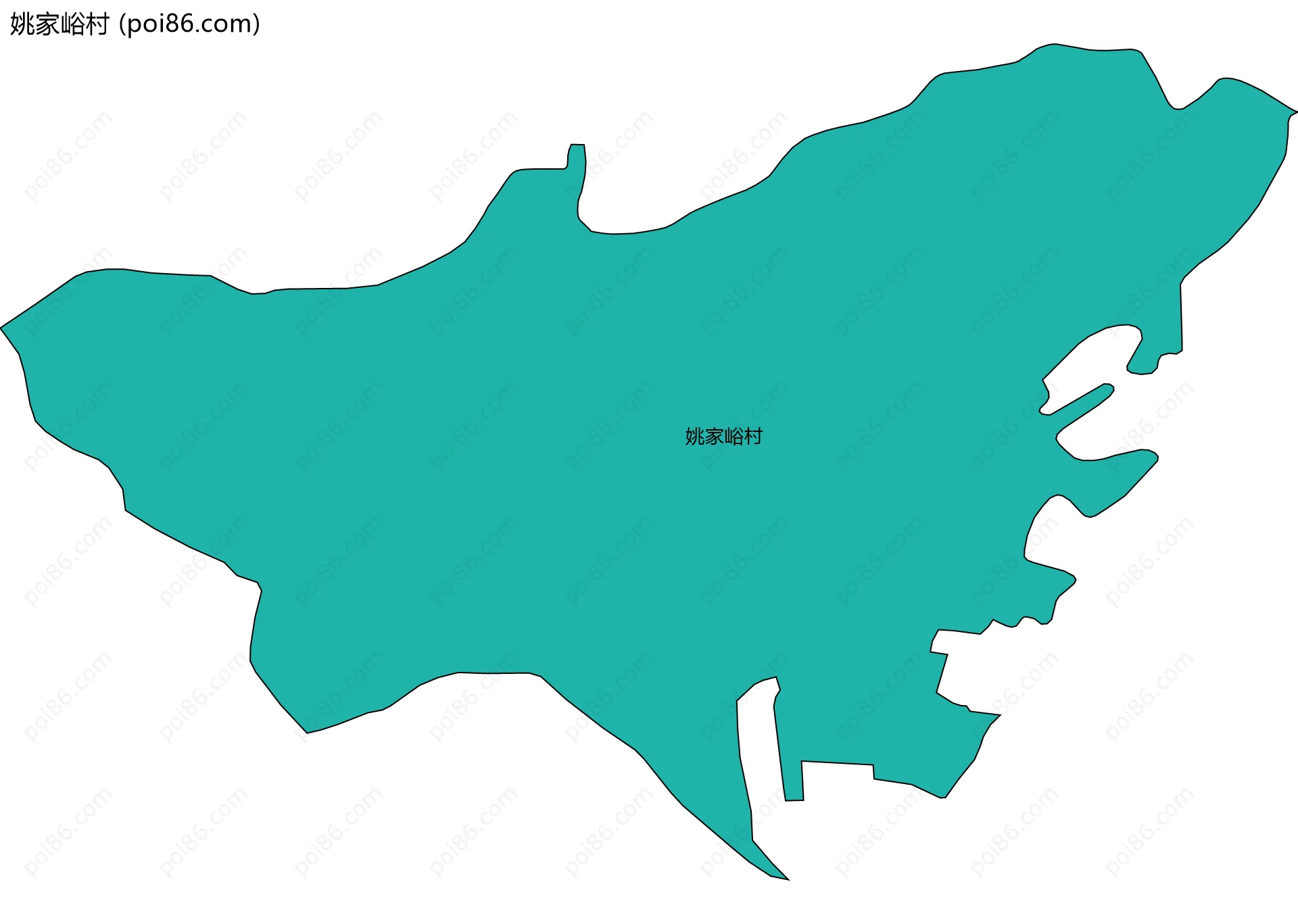 姚家峪村边界地图