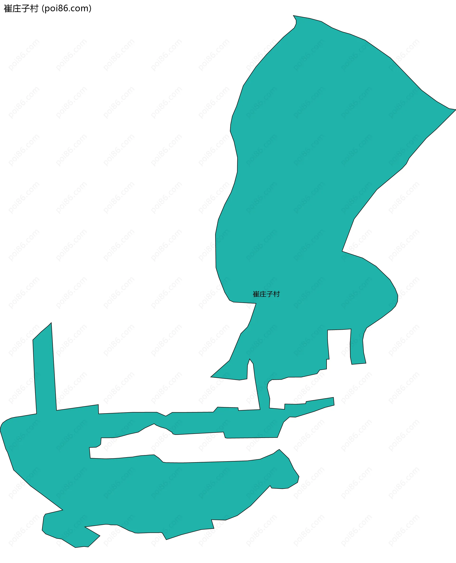 崔庄子村边界地图