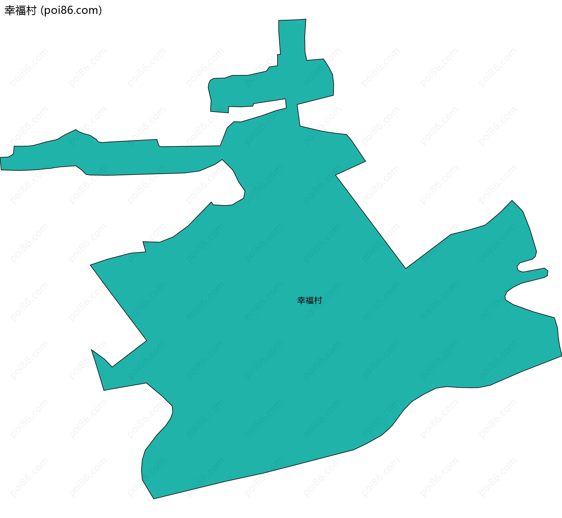 幸福村边界地图