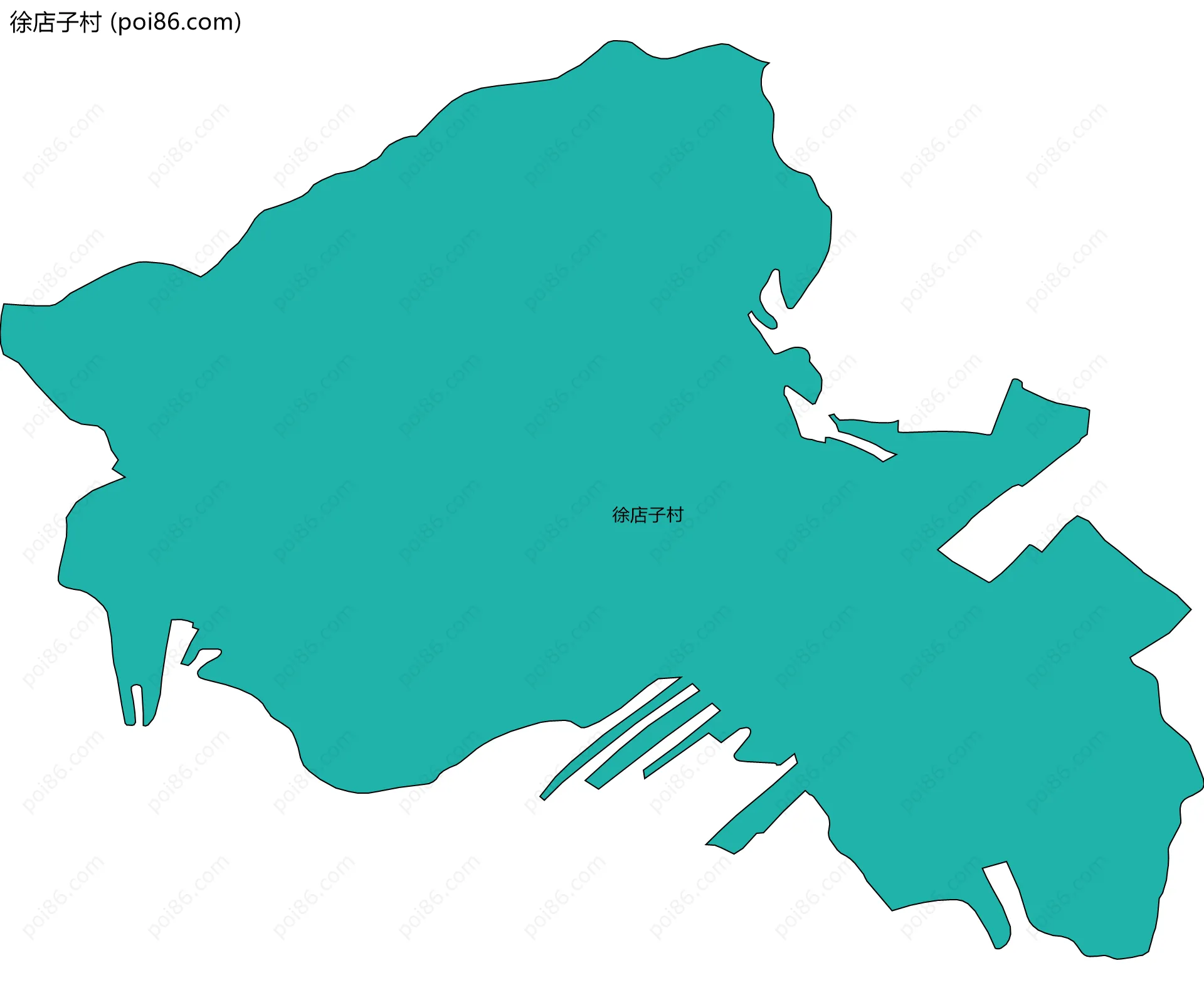 徐店子村边界地图