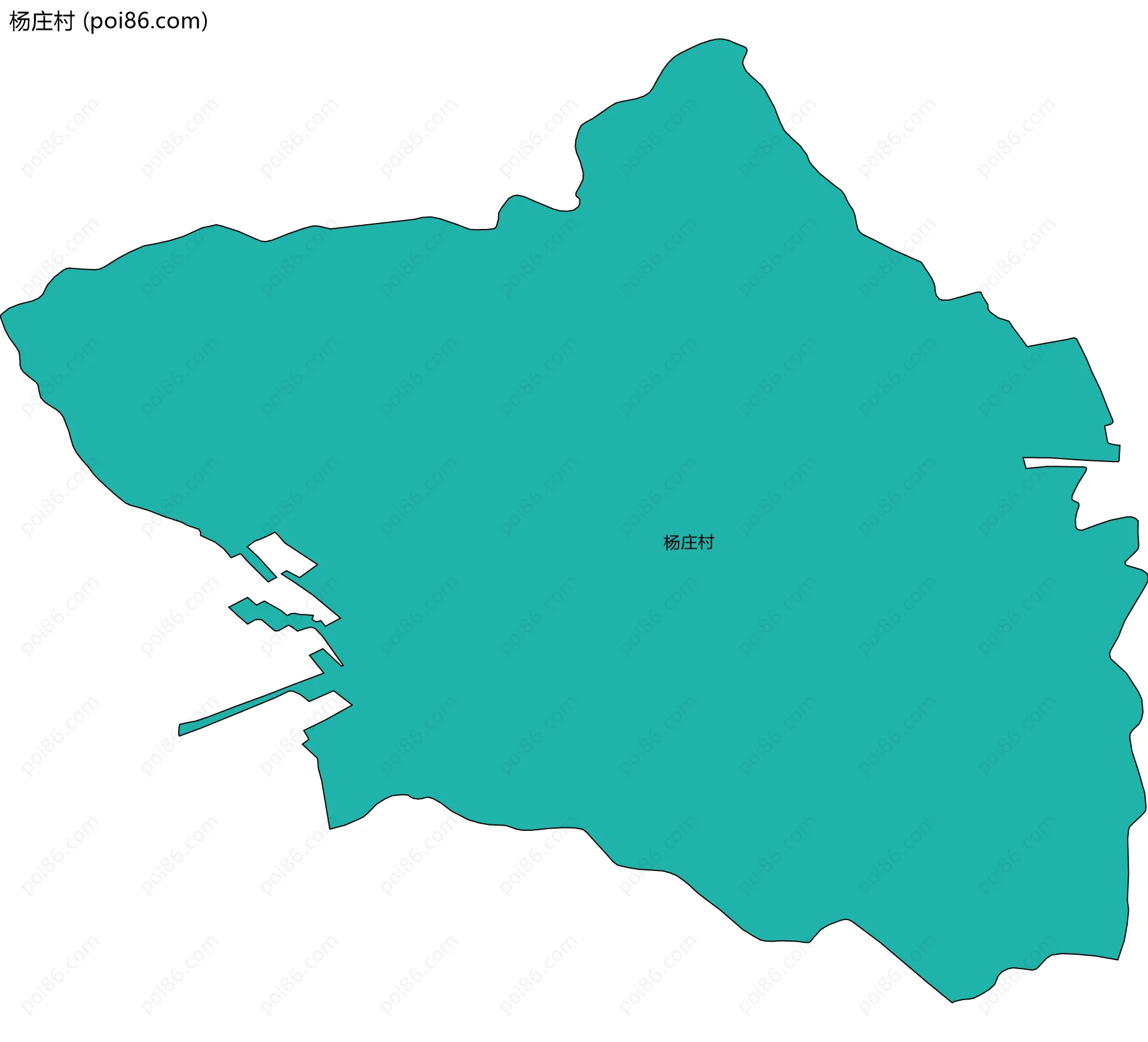 杨庄村边界地图