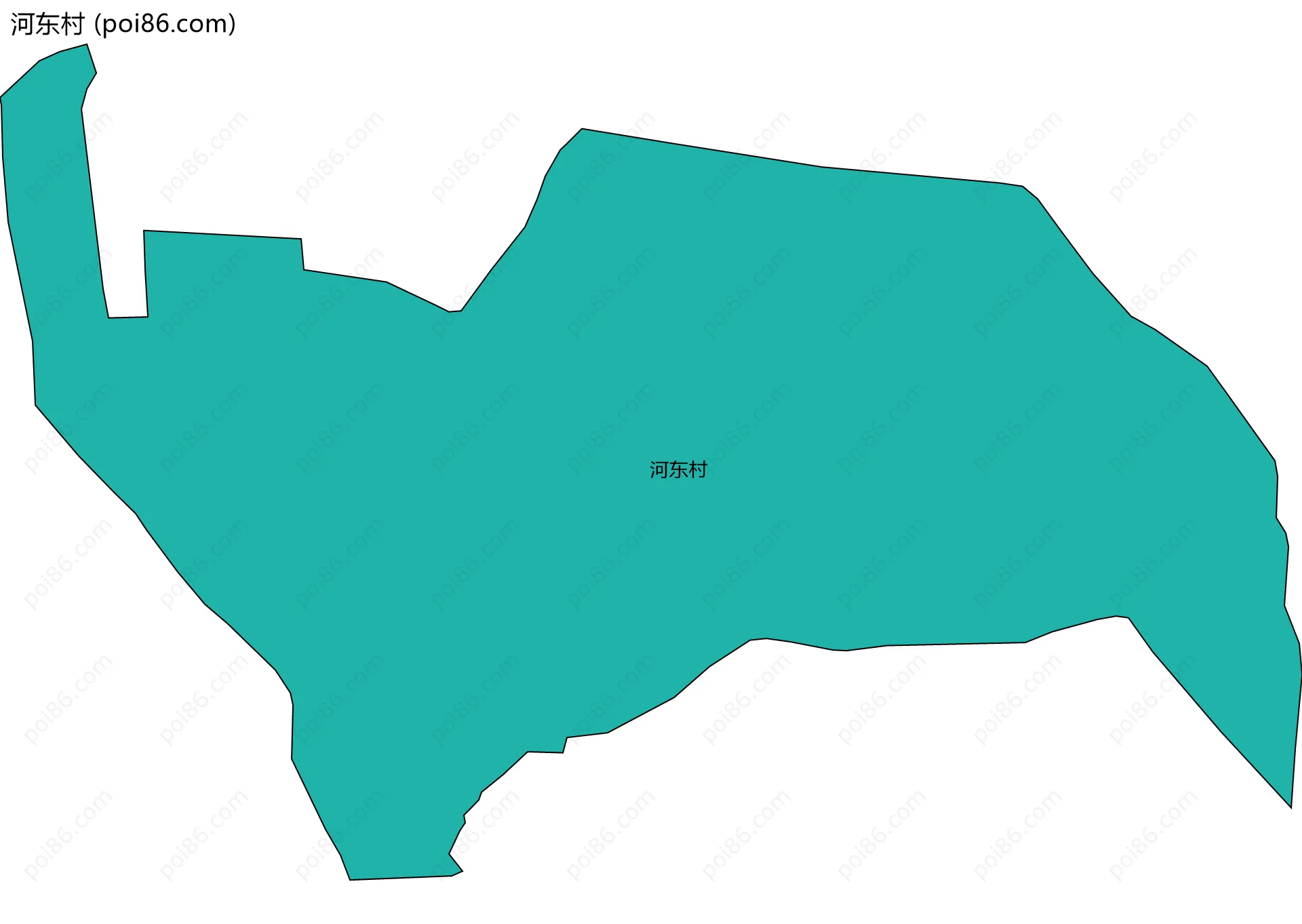 河东村边界地图