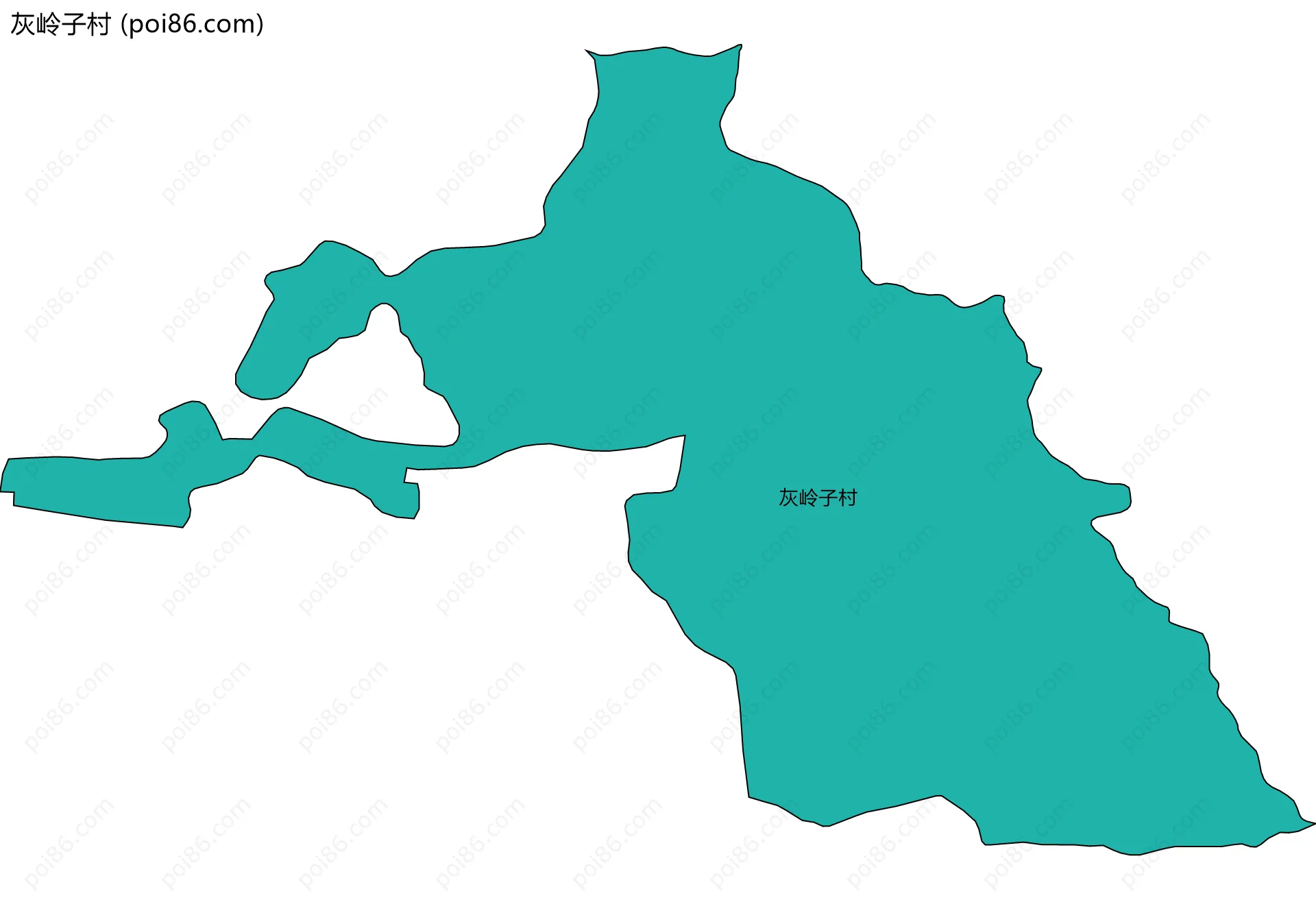 灰岭子村边界地图