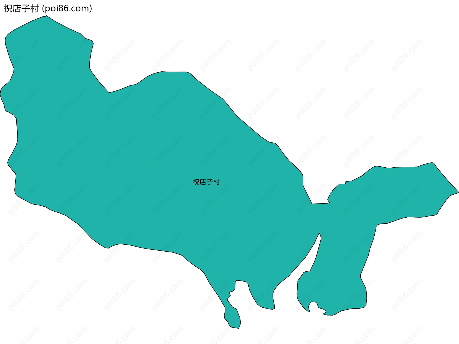 祝店子村边界地图