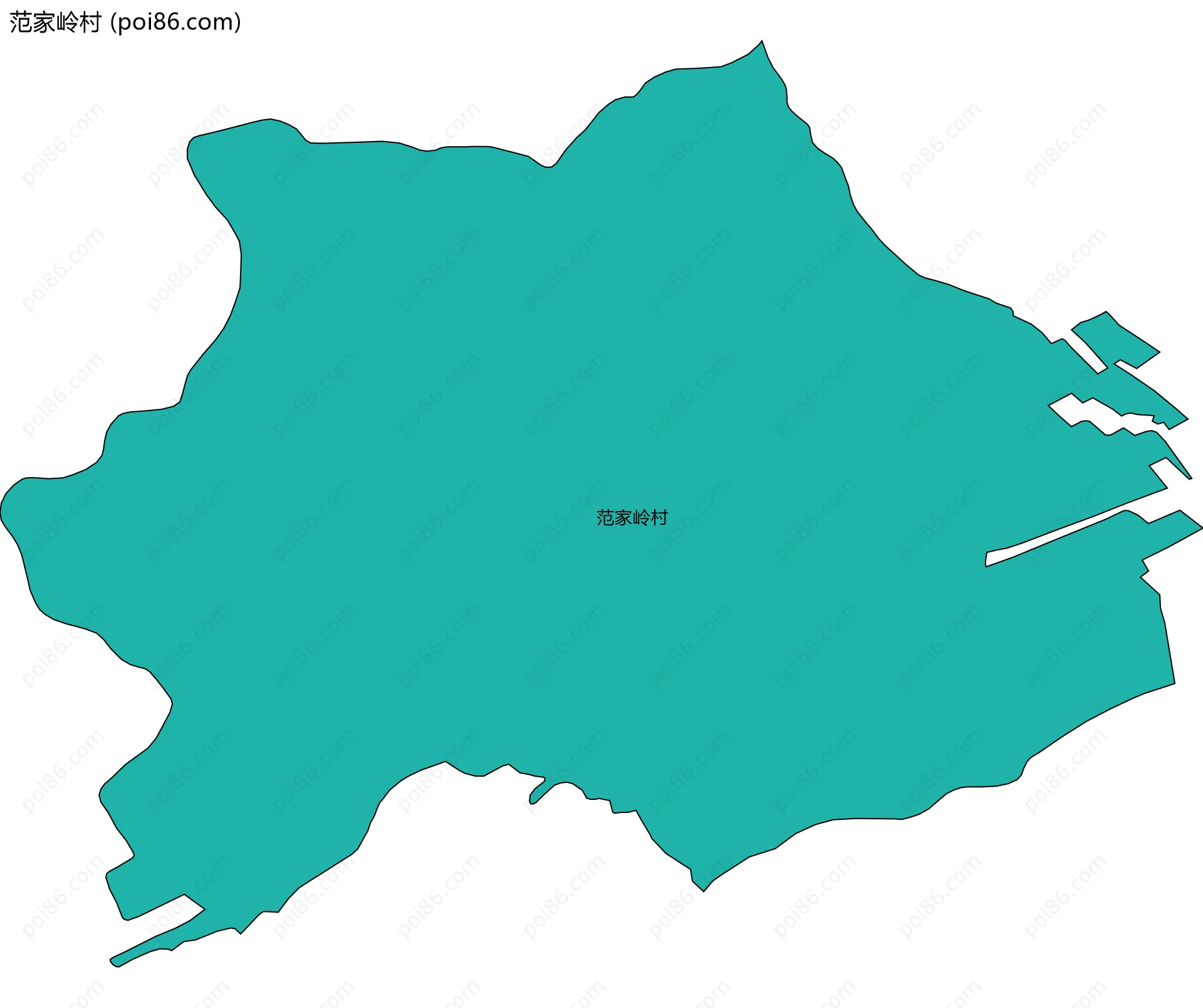 范家岭村边界地图