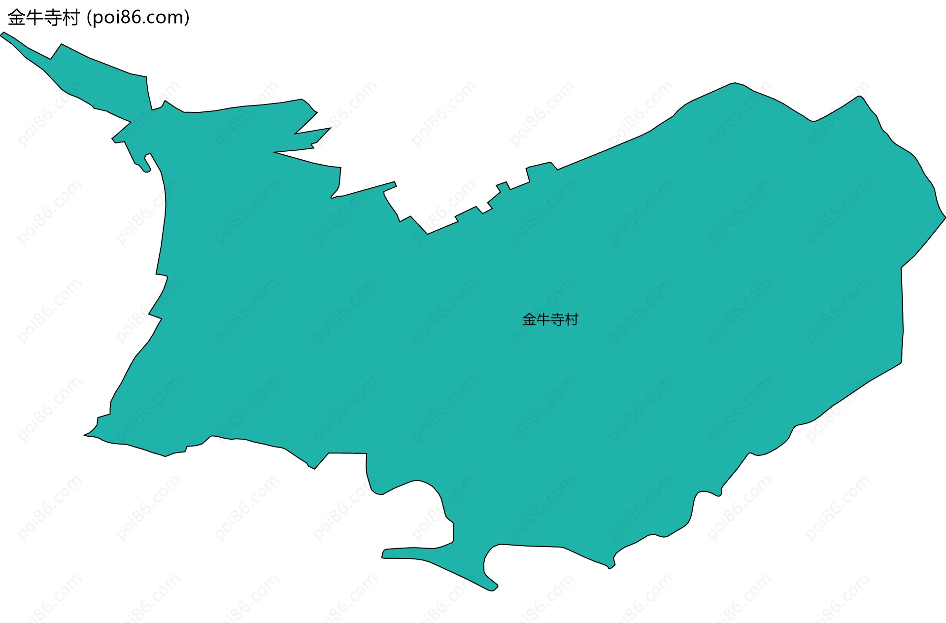 金牛寺村边界地图