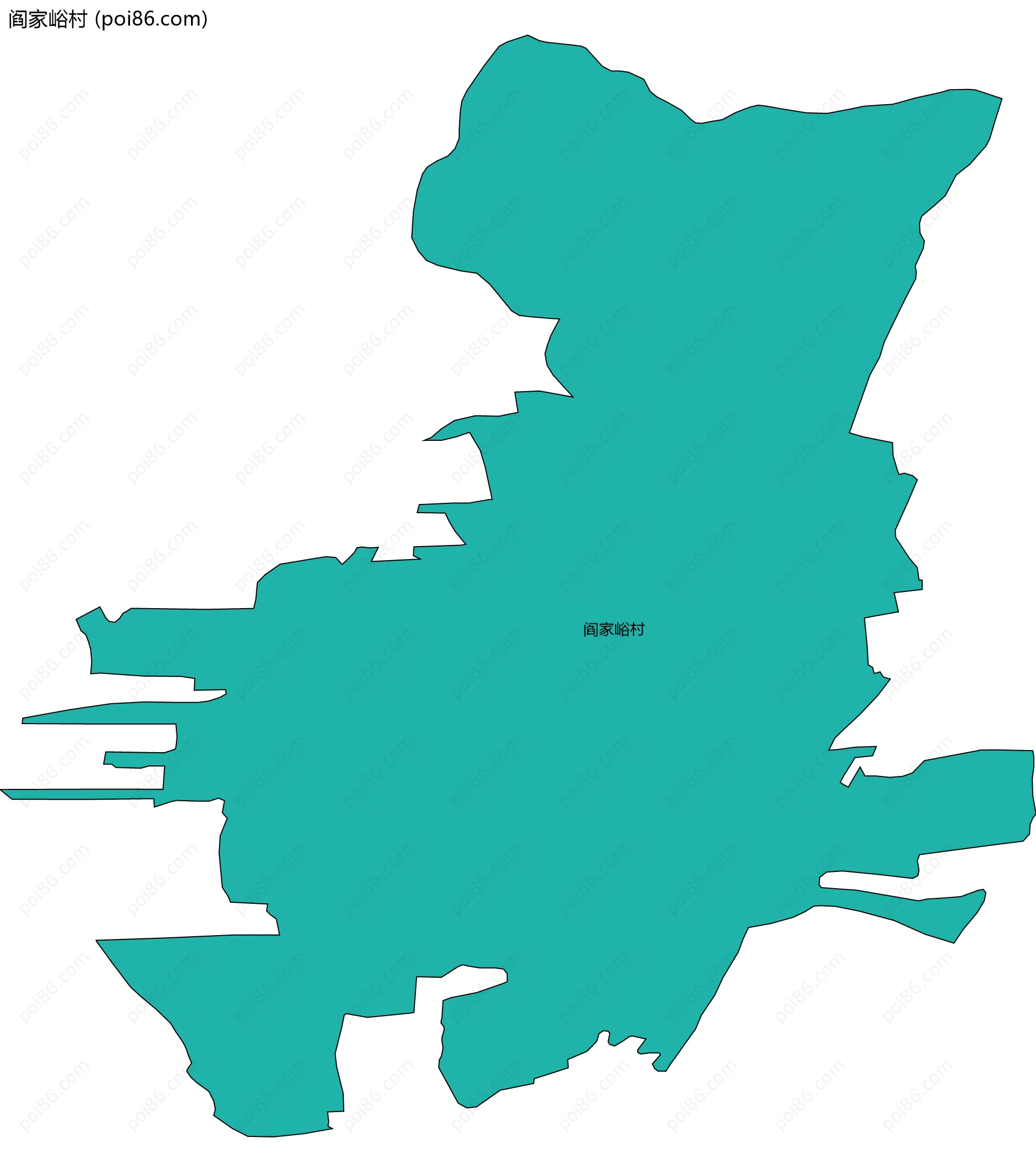 阎家峪村边界地图