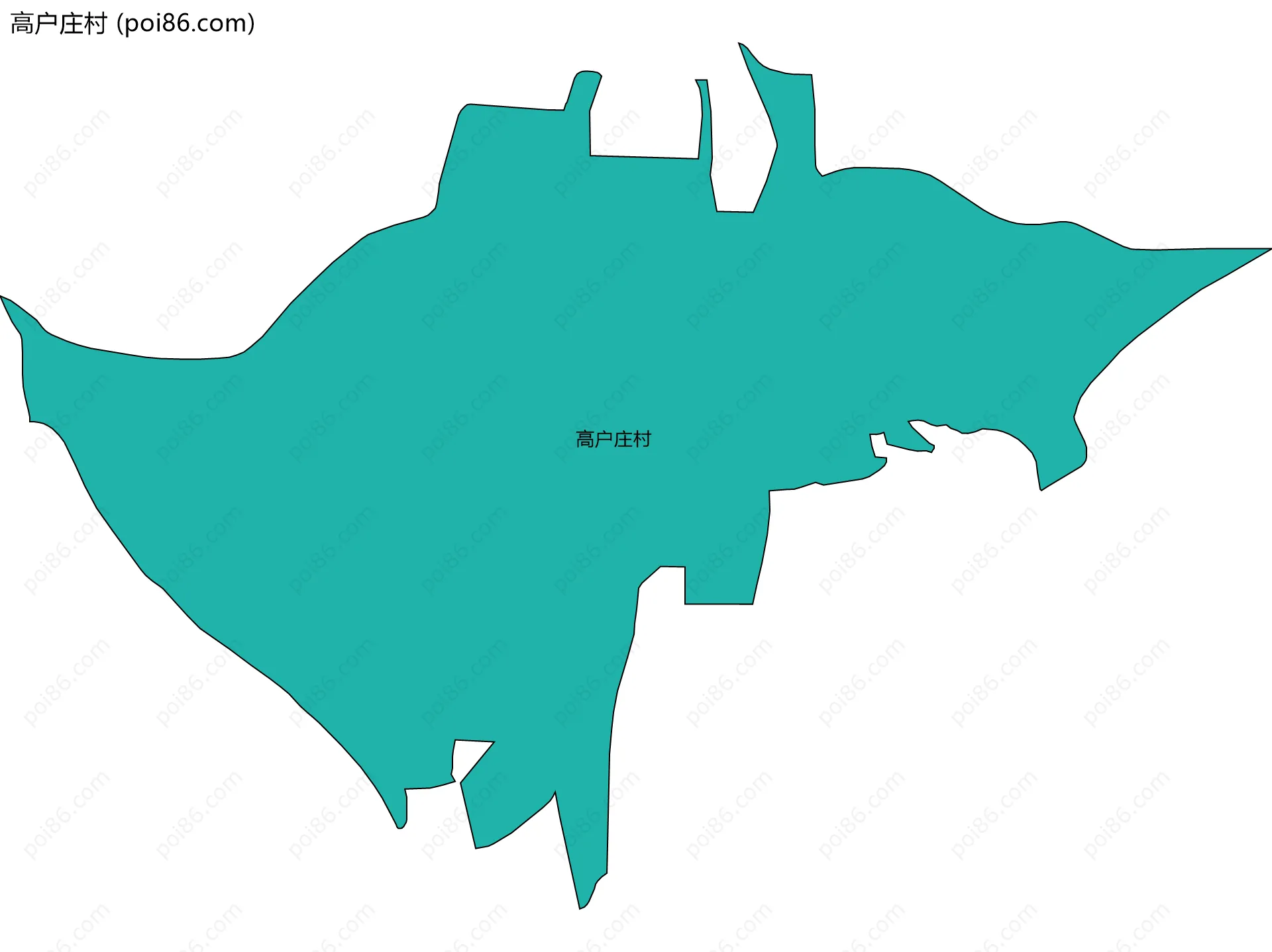 高户庄村边界地图
