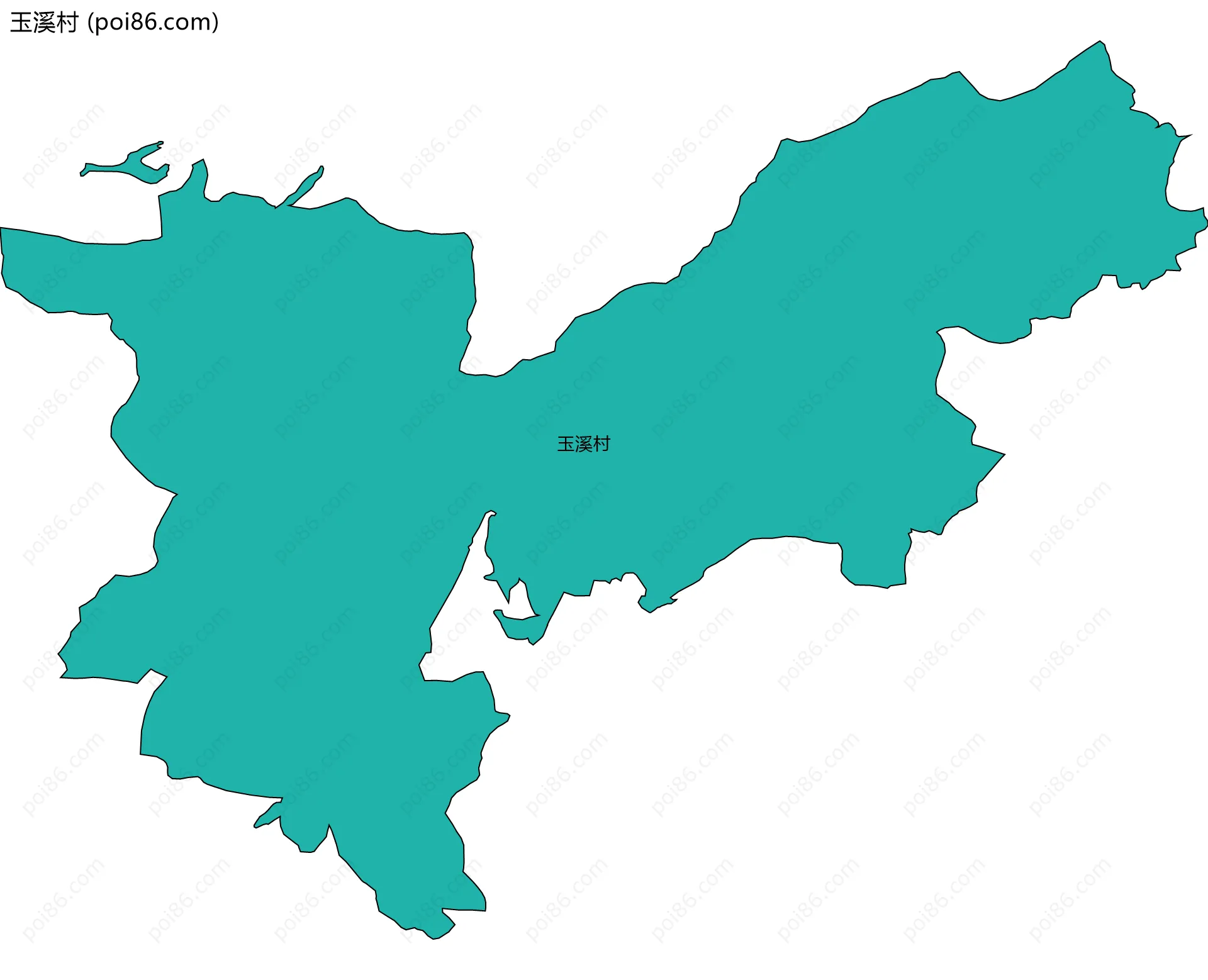 玉溪村边界地图