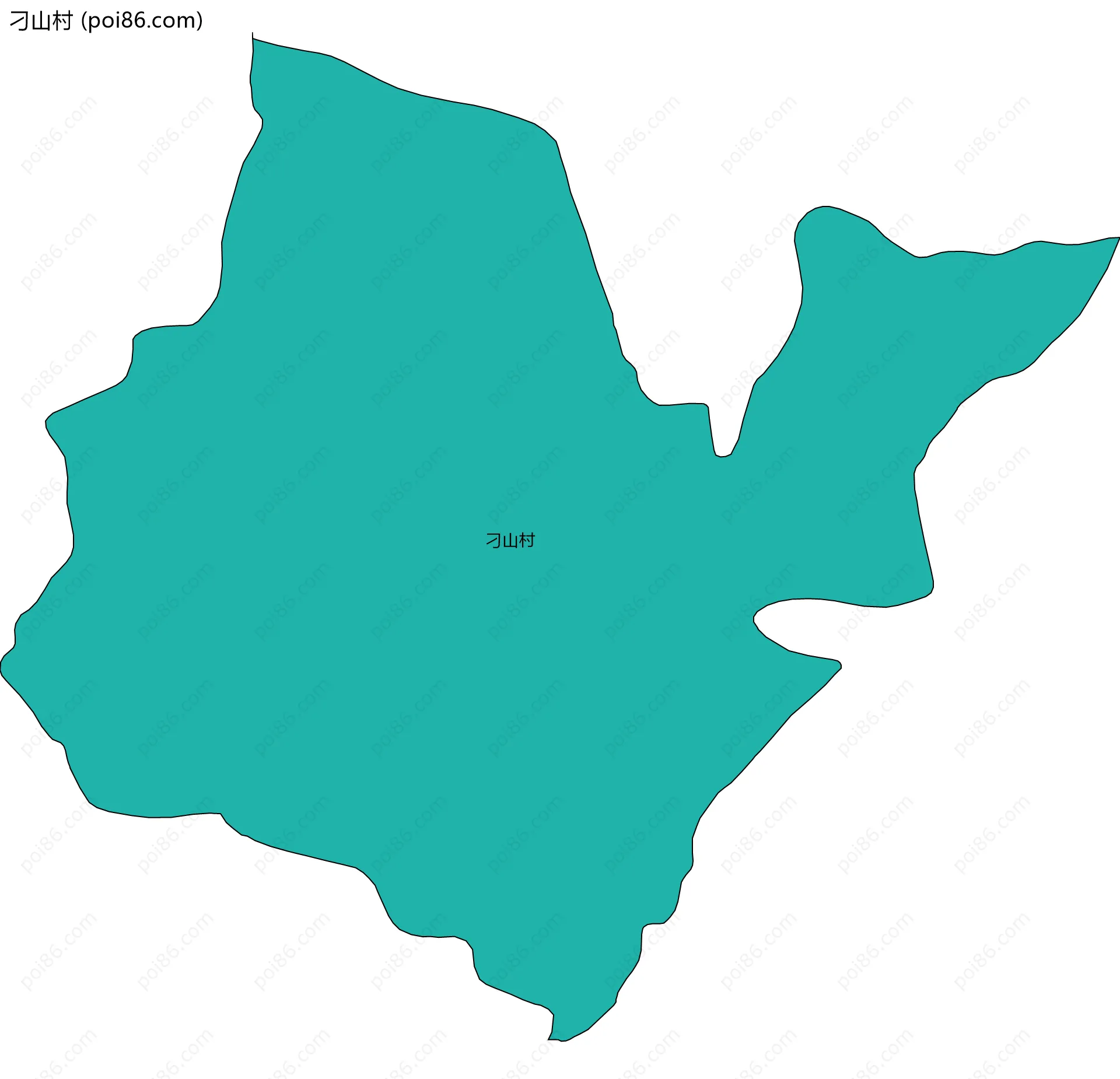 刁山村边界地图