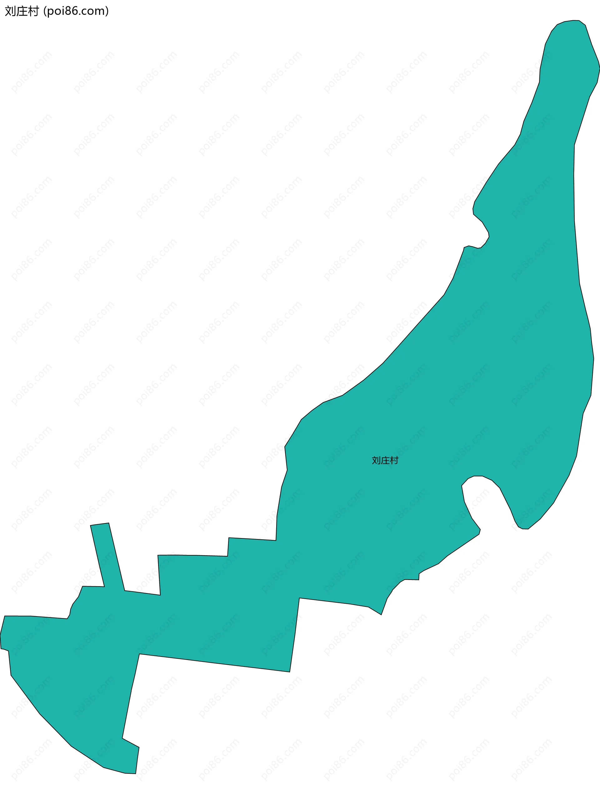 刘庄村边界地图
