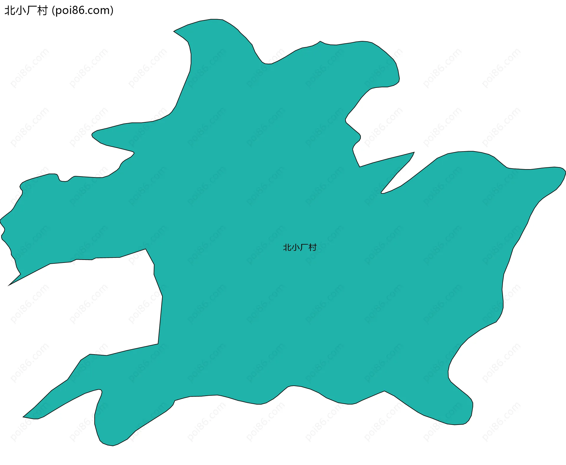 北小厂村边界地图