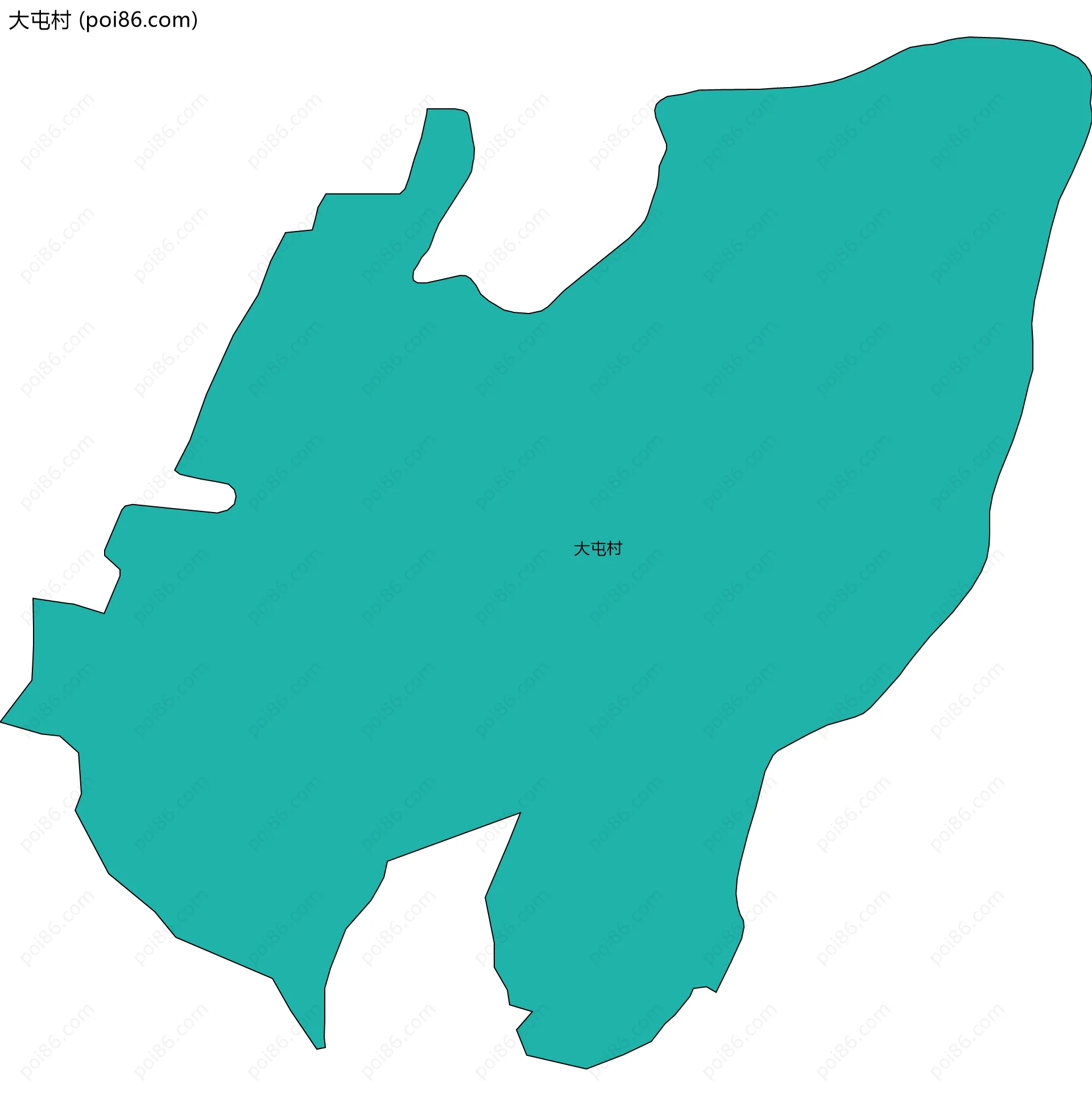 大屯村边界地图