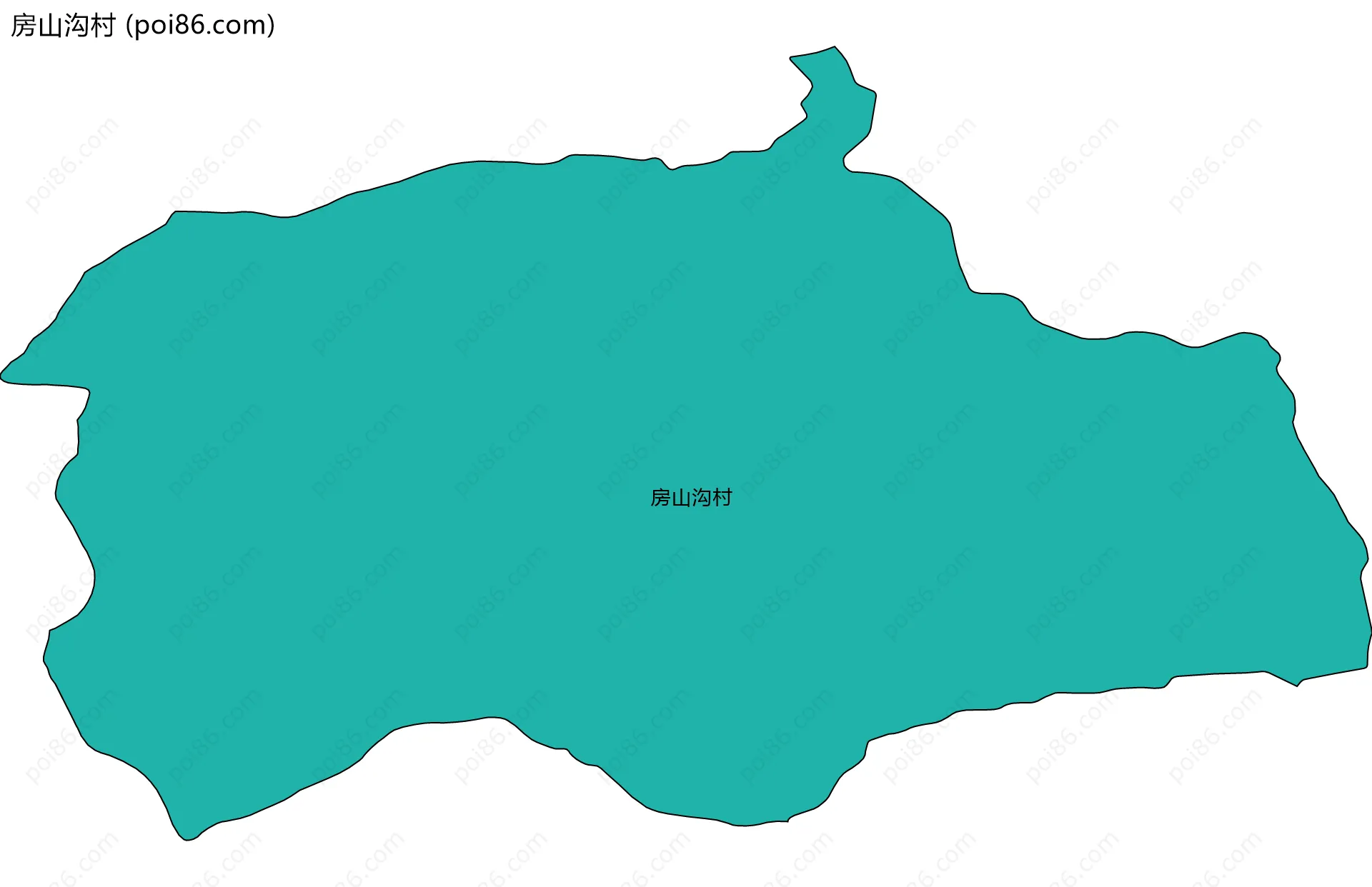 房山沟村边界地图