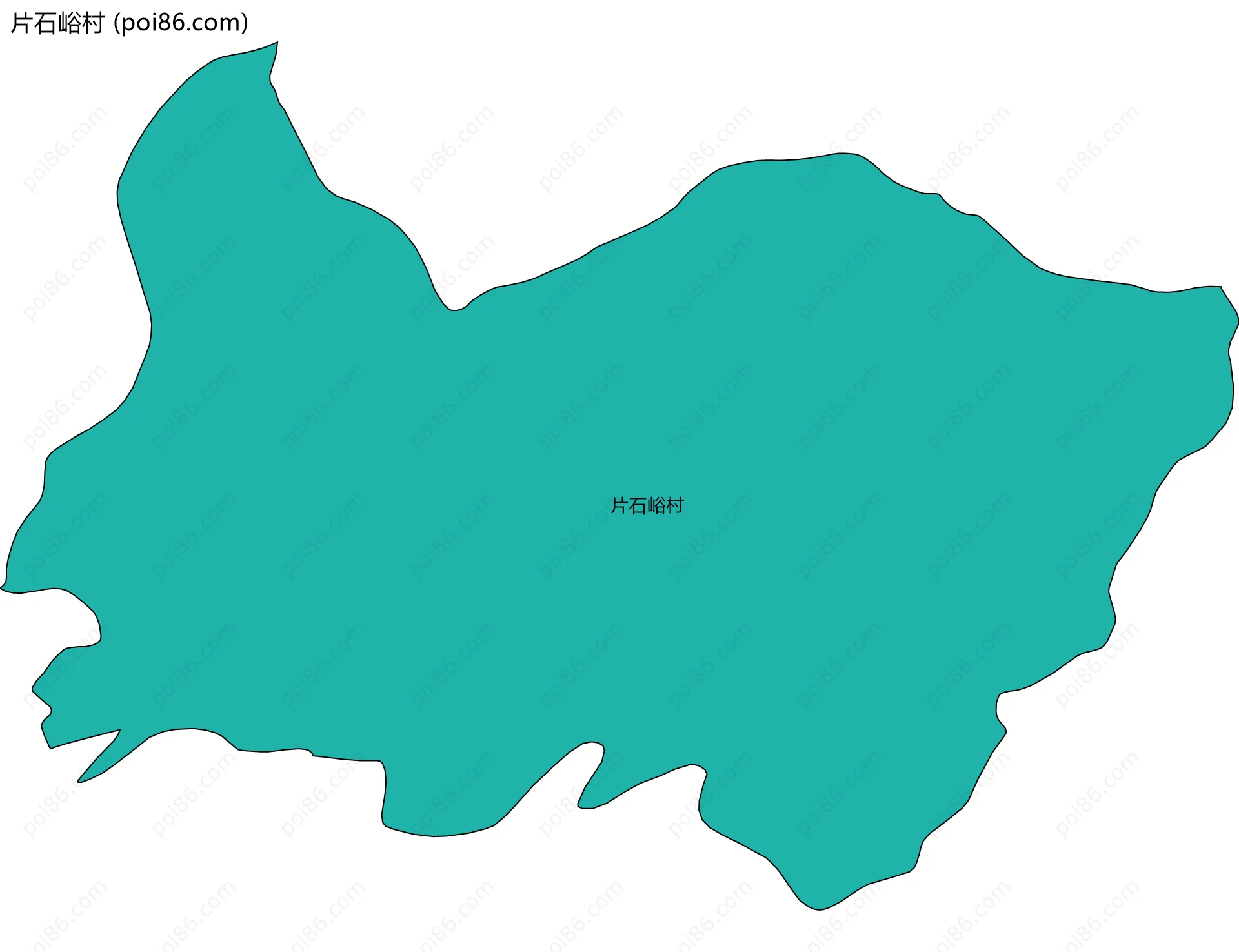 片石峪村边界地图