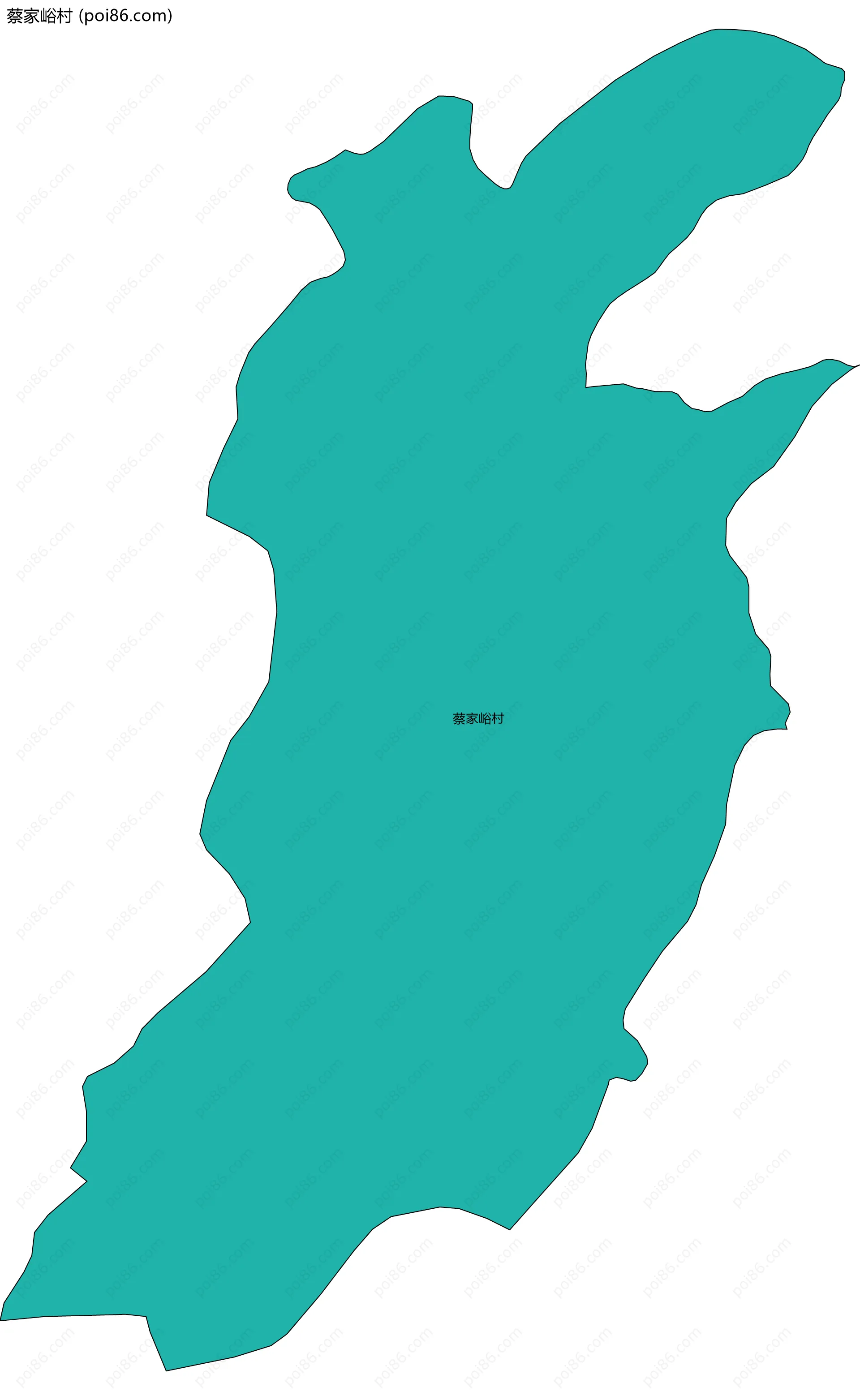 蔡家峪村边界地图