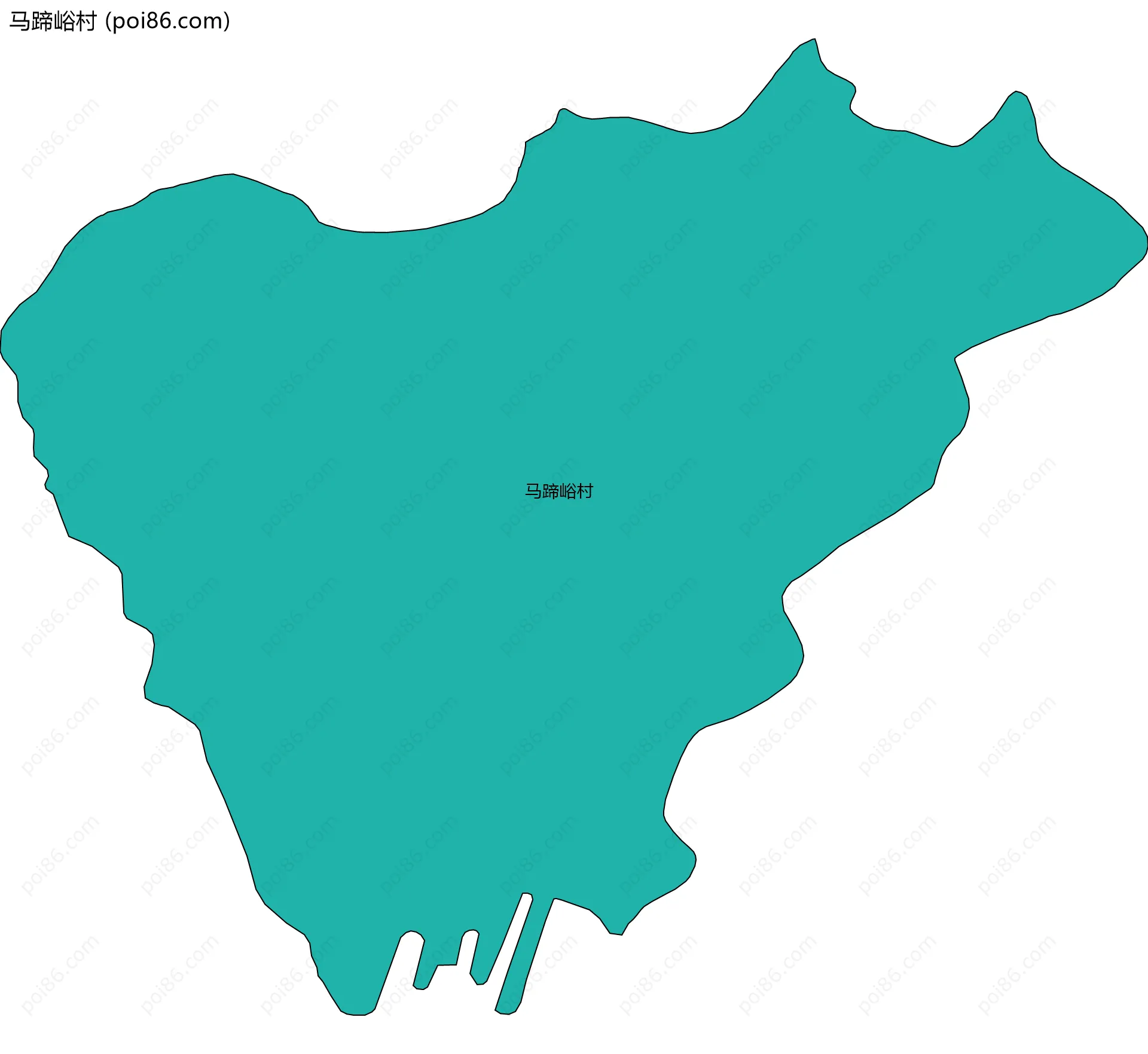 马蹄峪村边界地图