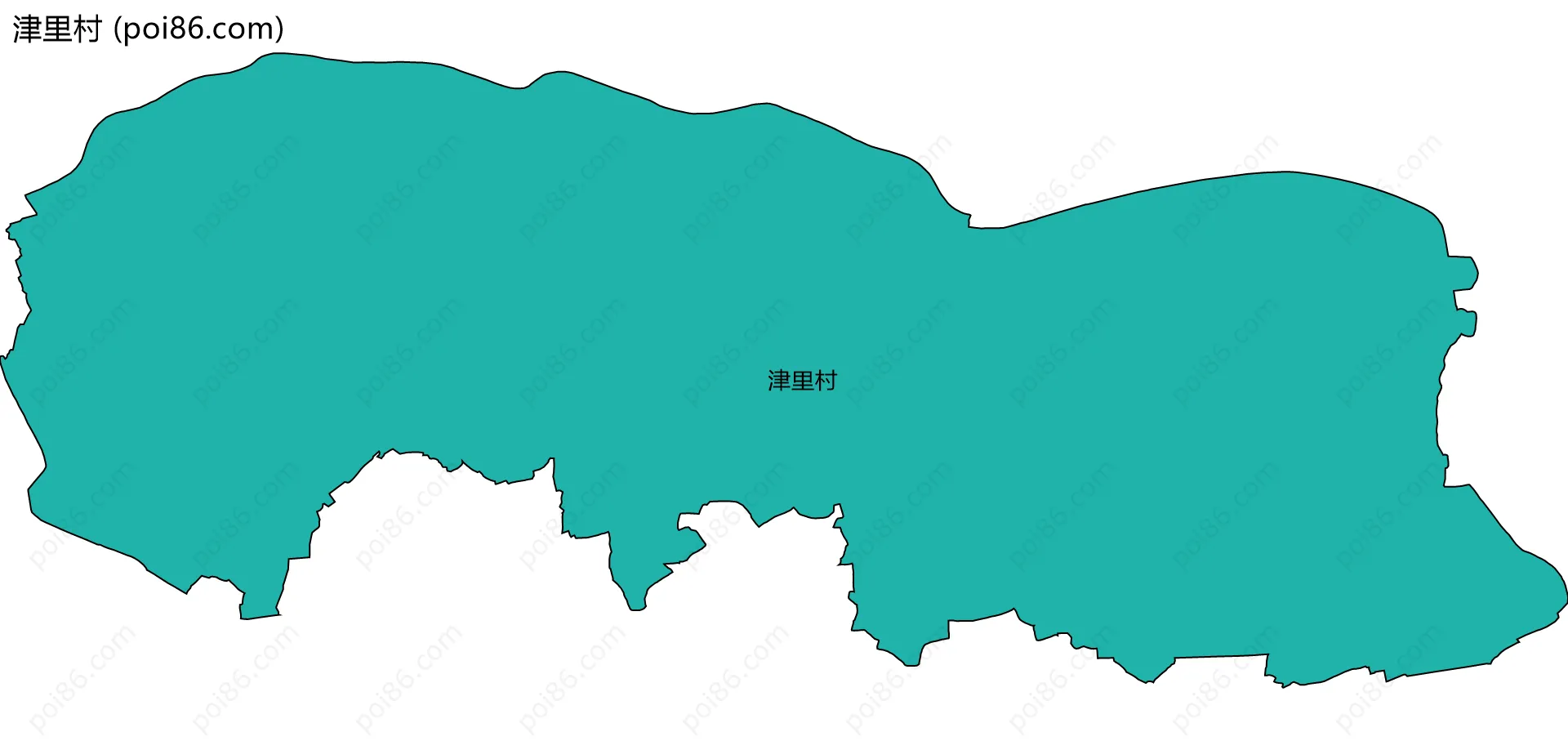 津里村边界地图