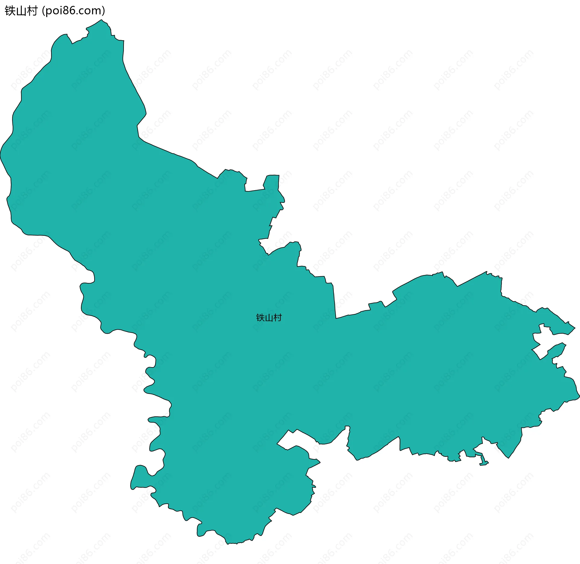 铁山村边界地图