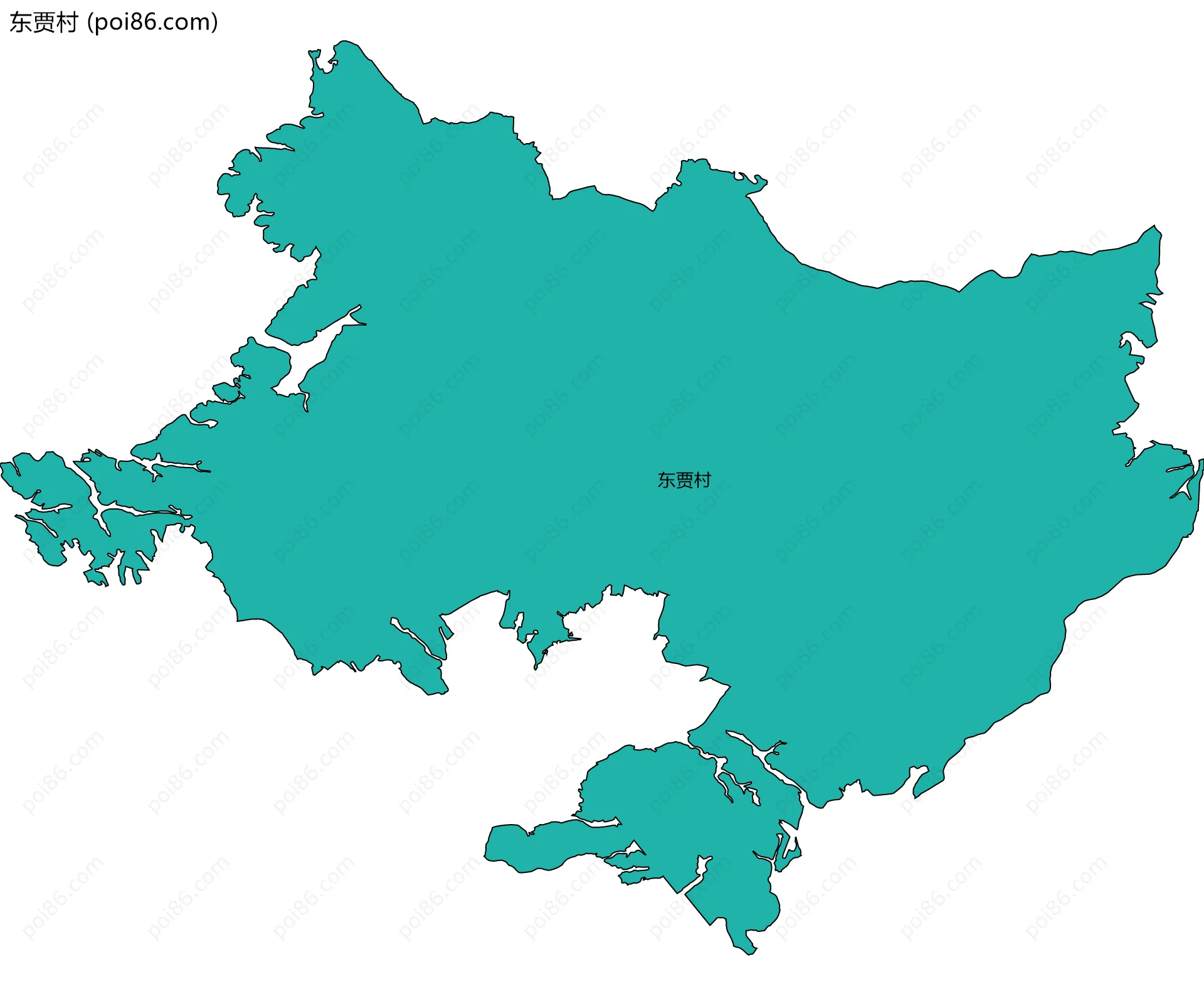 东贾村边界地图