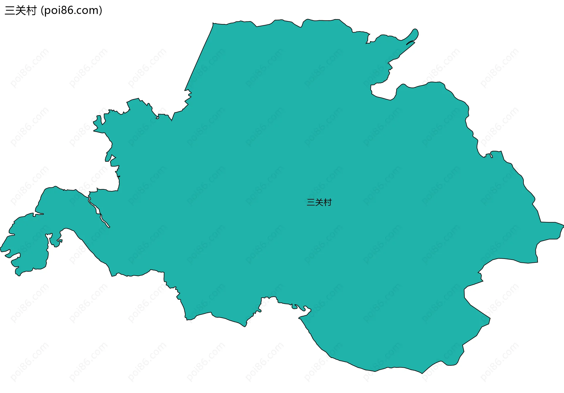 三关村边界地图
