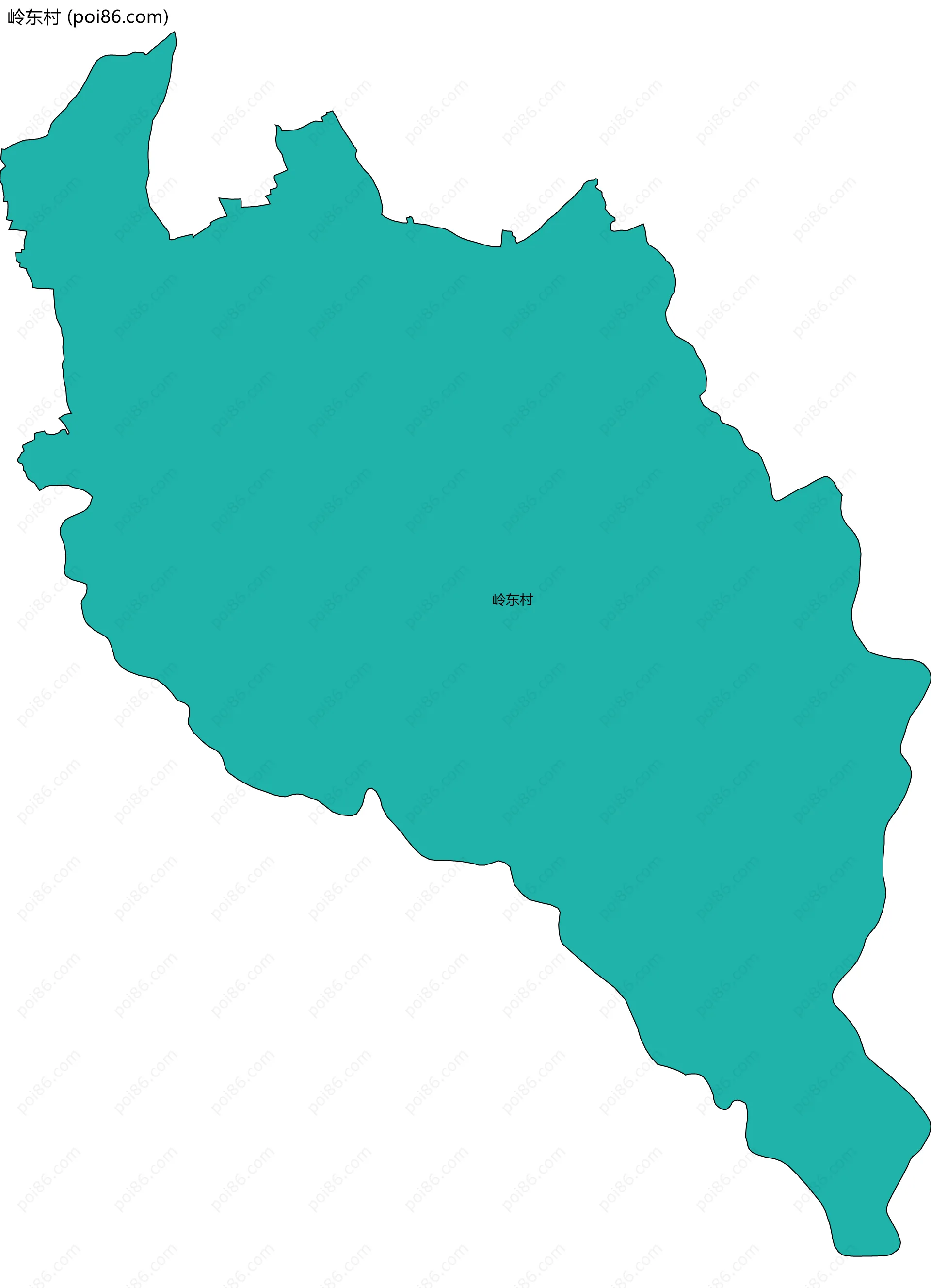 岭东村边界地图