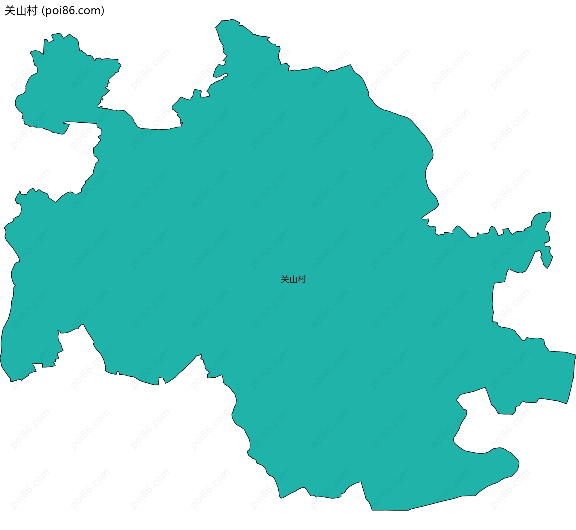 关山村边界地图