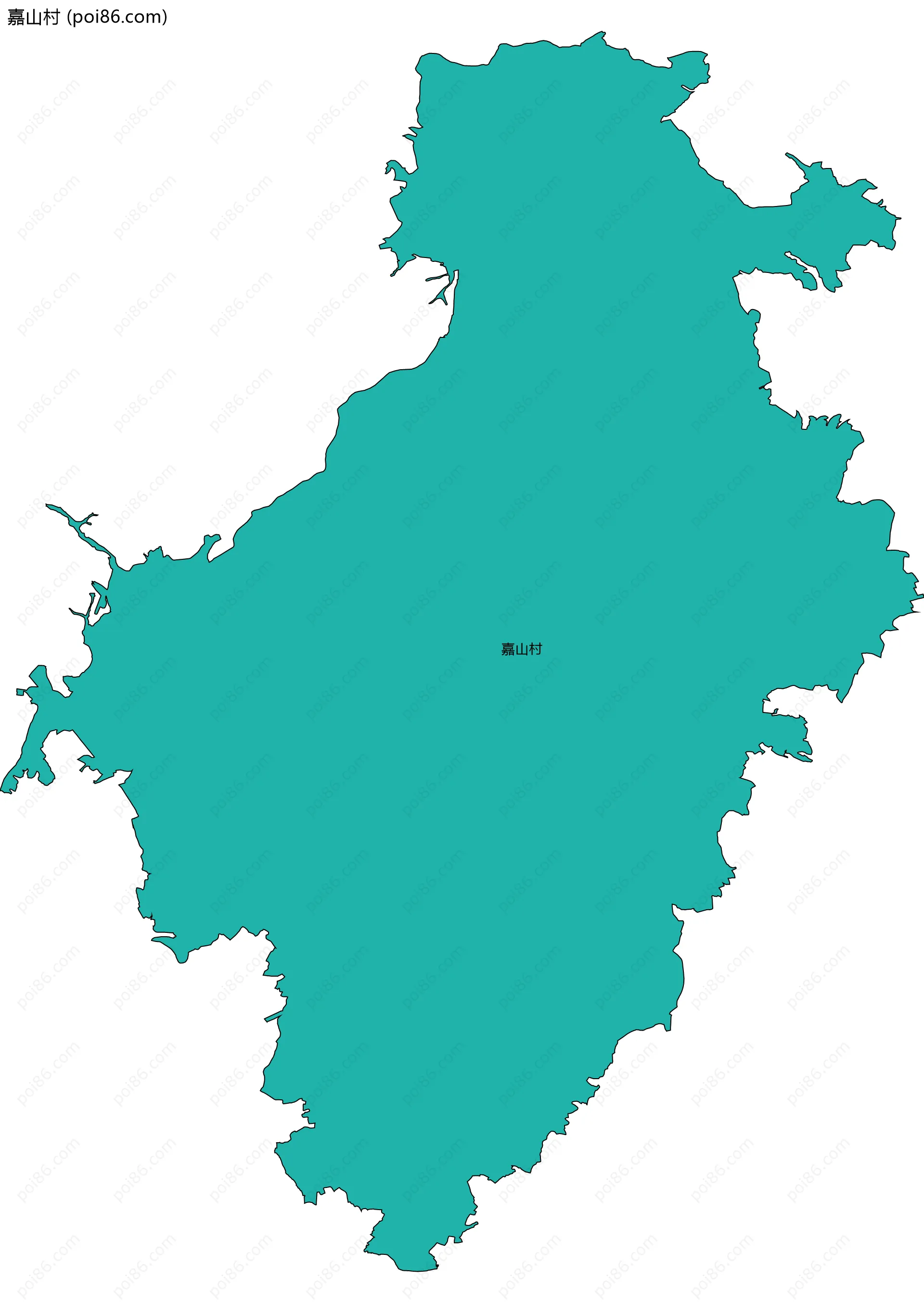 嘉山村边界地图