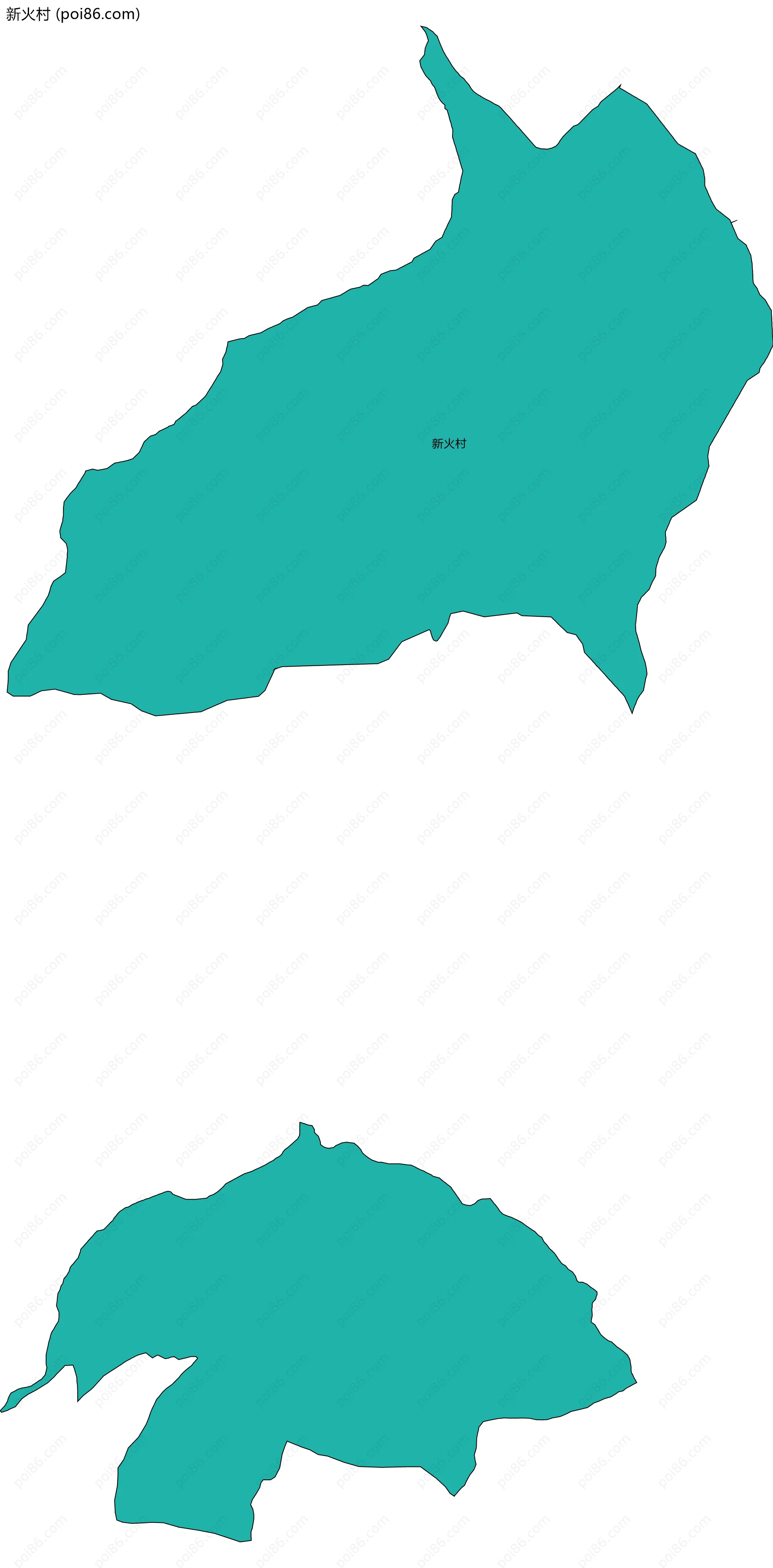新火村边界地图